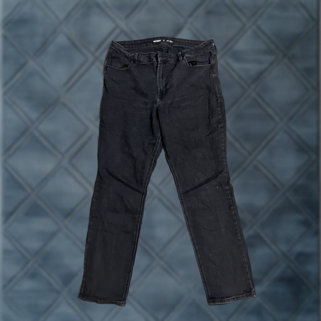 Old Navy Old Navy Jeans High Rise WOW Straight Women's Size 16 Medium Wash Black Size 38" / US 16 / IT 52 - 1 Thumbnail