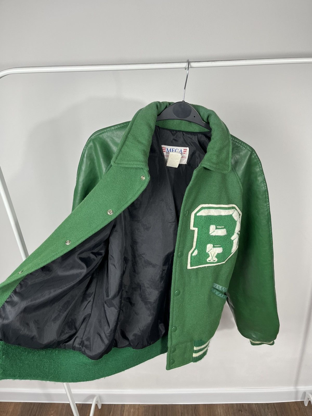 Other Vintage USA Varsity Jacket Green Wool Leather Size M Size US M / EU 48-50 / 2 - 9 Thumbnail