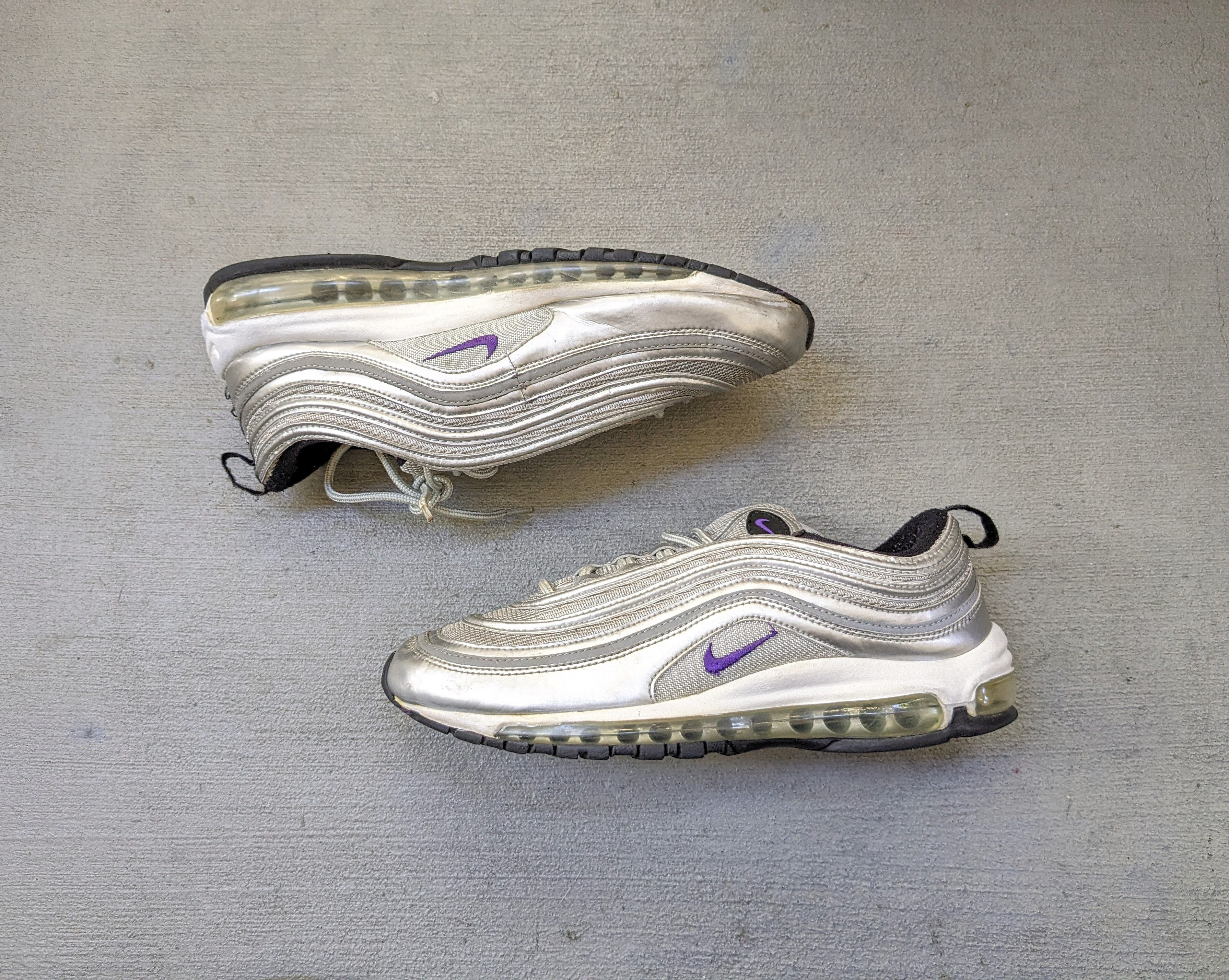Nike Air Max 97 Silver Purple Size 312461-003 2010