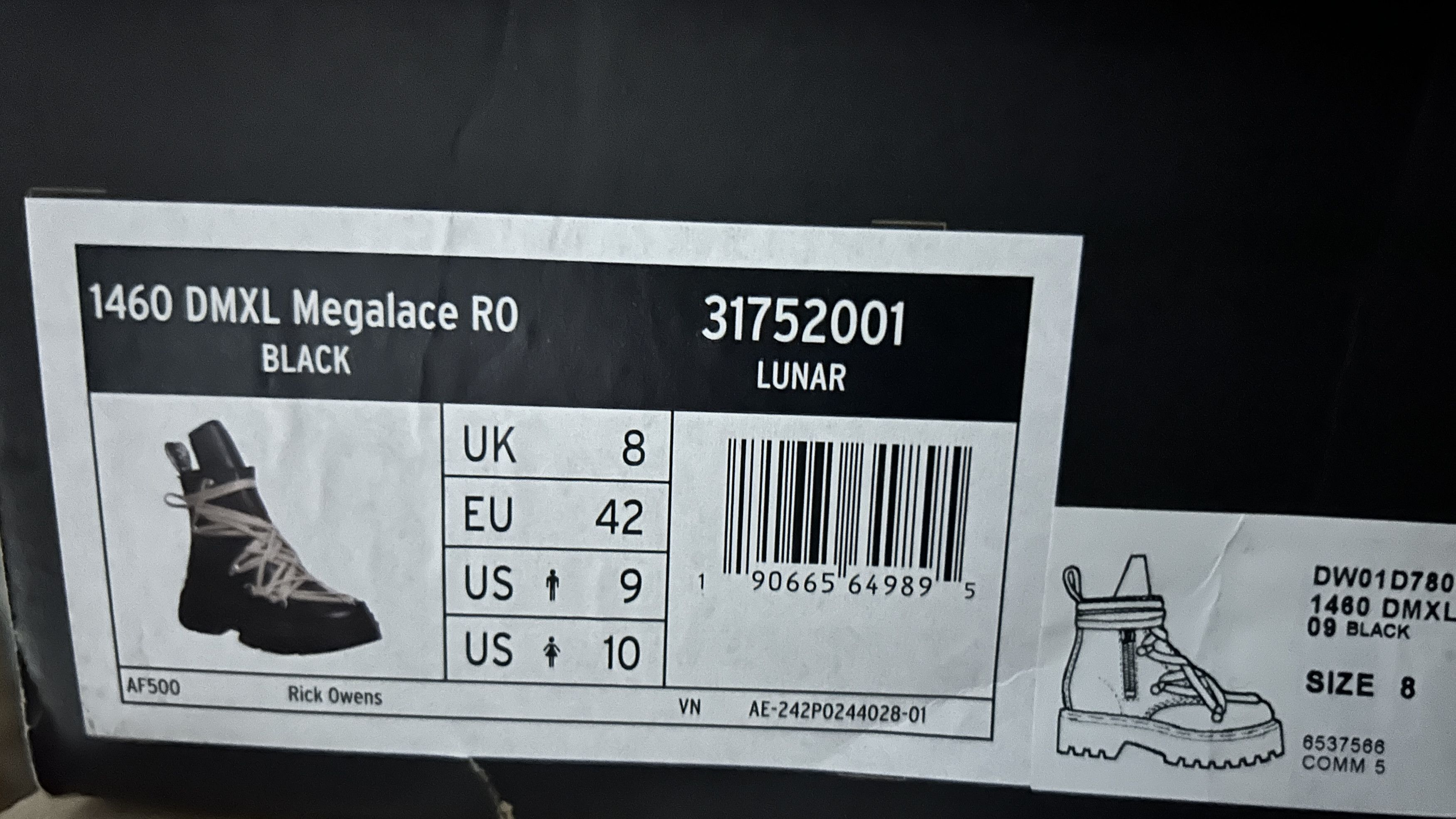 Dr. Martens × Rick Owens Rick Owens Dr Martens 1460 DMXL Mega Lace Boot Size US 9 / EU 42 - 6 Thumbnail
