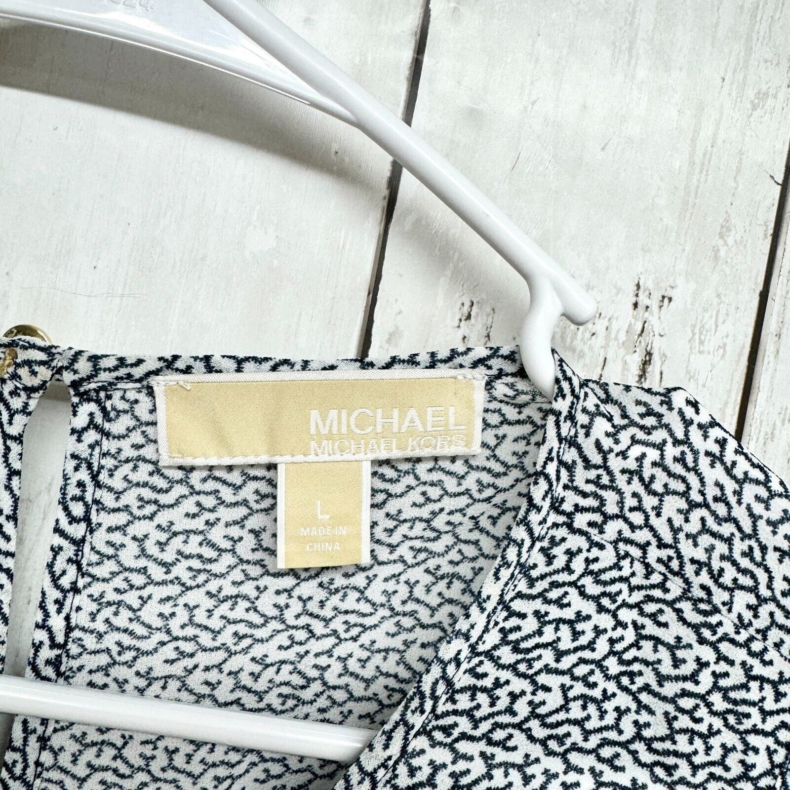 Michael Kors MICHAEL Michael Kors Tank Top Women Size L Blue Floral Flowy Size L / US 10 / IT 46 - 2 Thumbnail