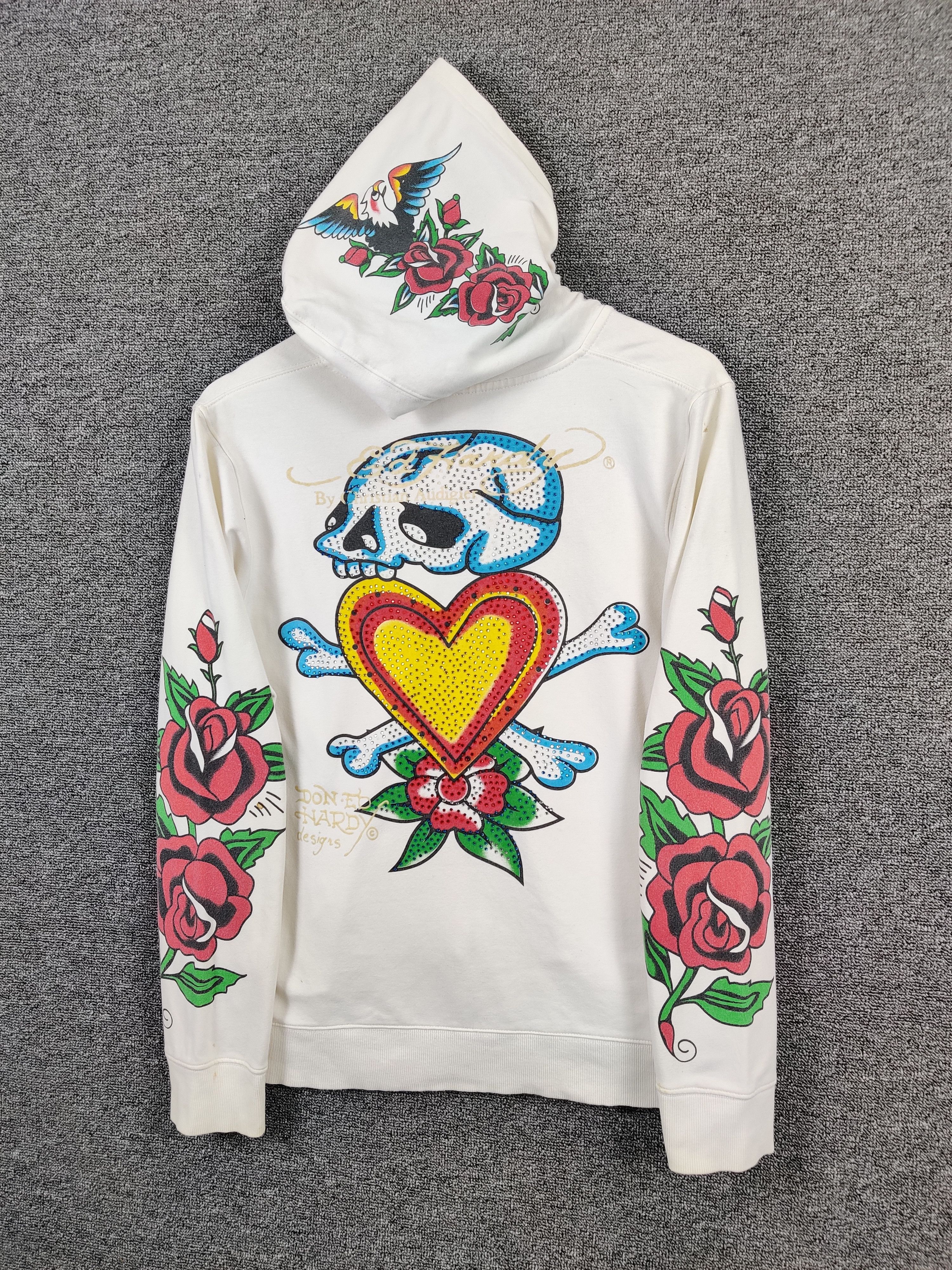 Ed Hardy Vintage Ed Hardy Christian Audigier Hoodie Nice Design Size US M / EU 48-50 / 2 - 2 Thumbnail