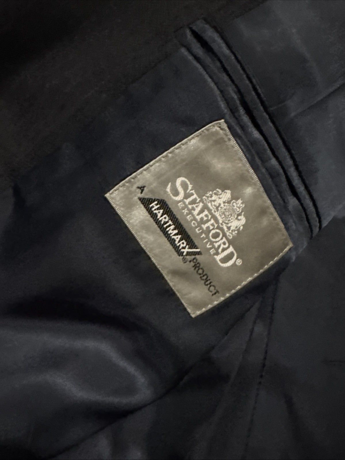 Stafford Stafford 100% Wool Pinstripe Suit Jacket 44R ( See Measurem Size 44R - 4 Thumbnail