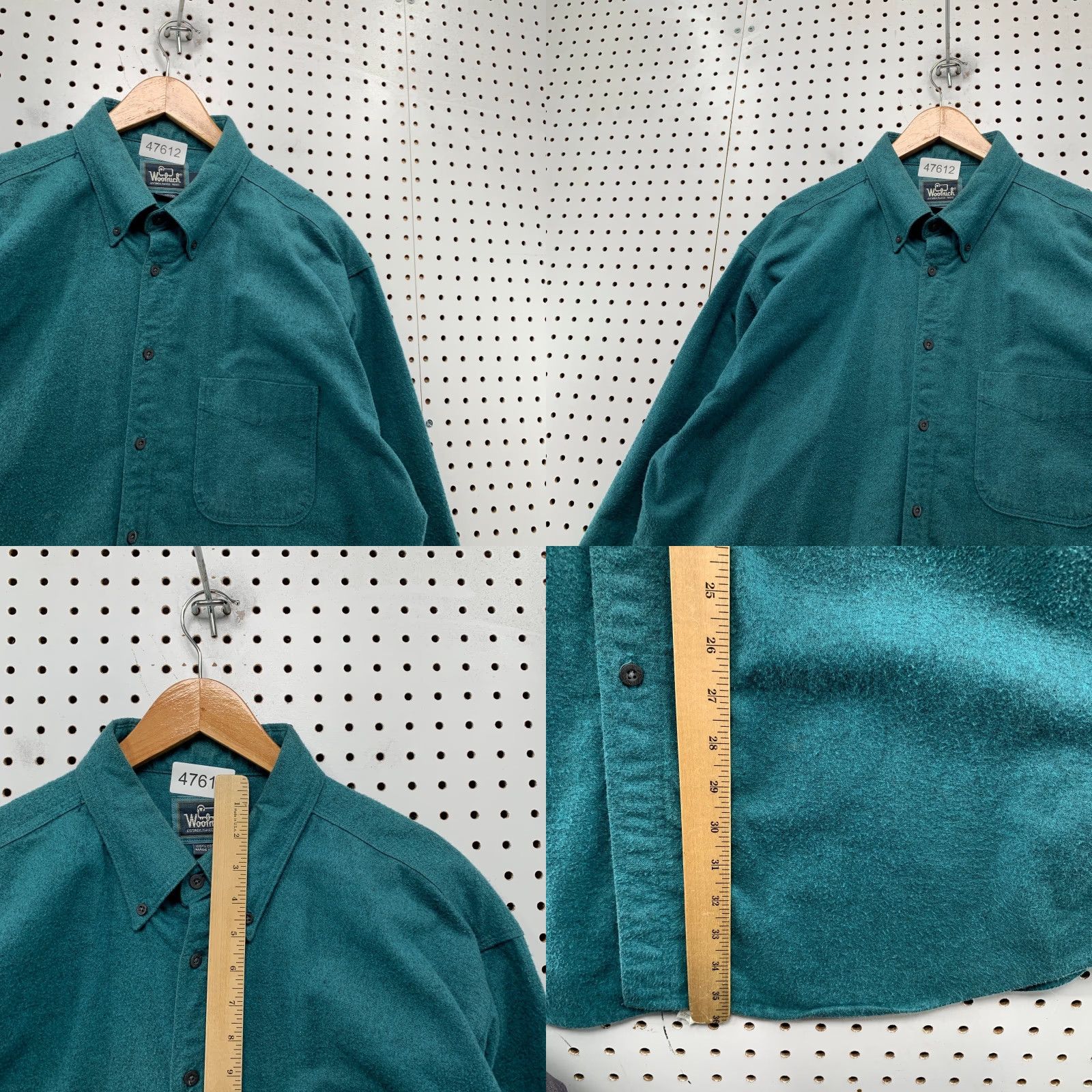 Vintage Woolrich Button-Up Shirt Mens XL Teal Long Sleeve Heavyweight Workwear USA Size US XL / EU 56 / 4 - 8 Thumbnail