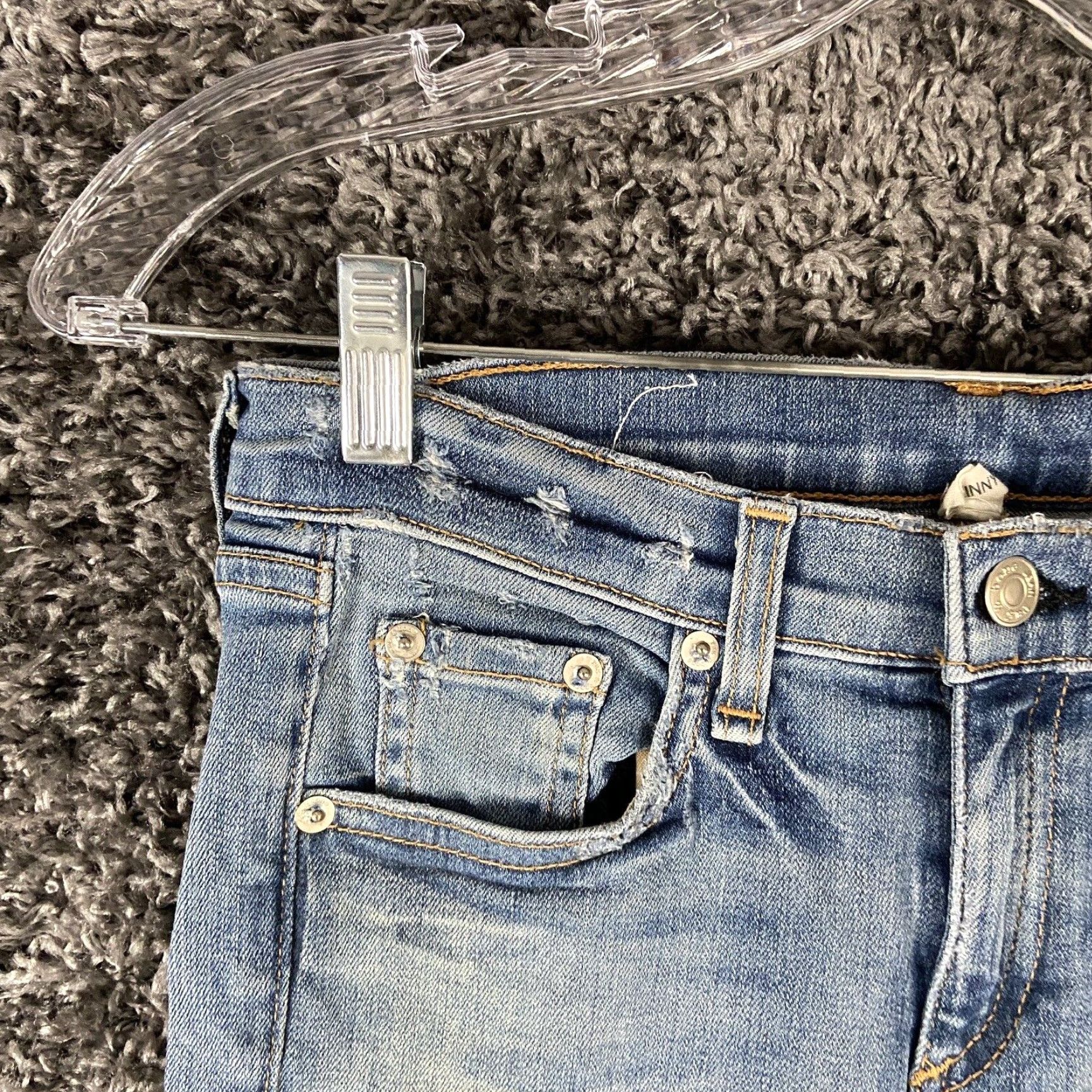 Rag & Bone Rag & Bone Skinny Jean Blue Womens 26 Distressed Size 26" / US 2 / IT 38 - 4 Thumbnail