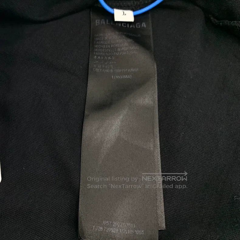 Balenciaga Balenciaga Black Logo Letter Print Cotton Round Neck Short Size US S / EU 44-46 / 1 - 7 Thumbnail