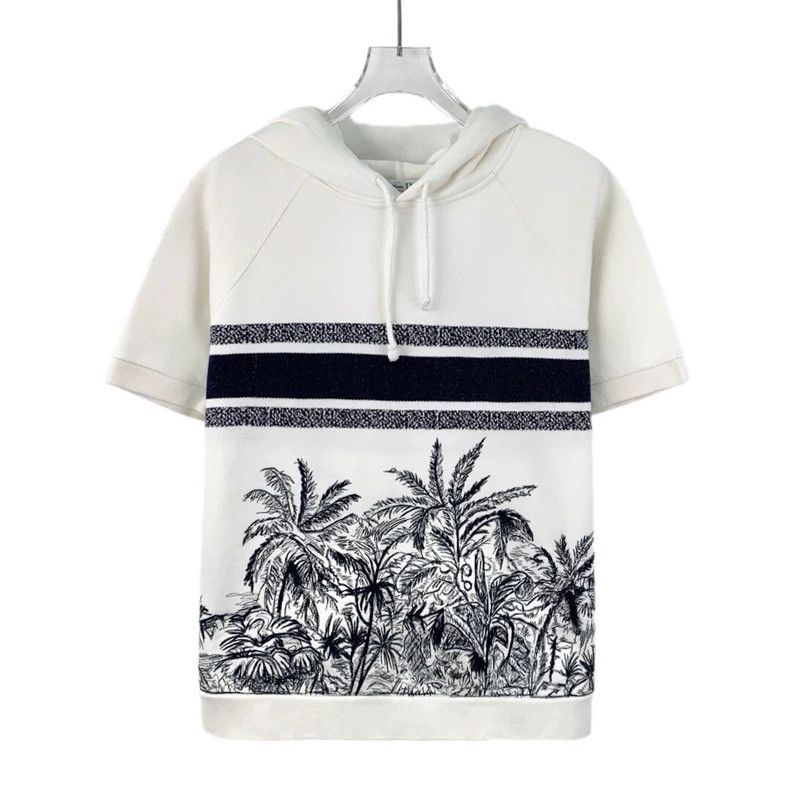 Dior Dior White jungle print cotton hooded drawstring short-sle Size M / US 6-8 / IT 42-44 - 1 Thumbnail
