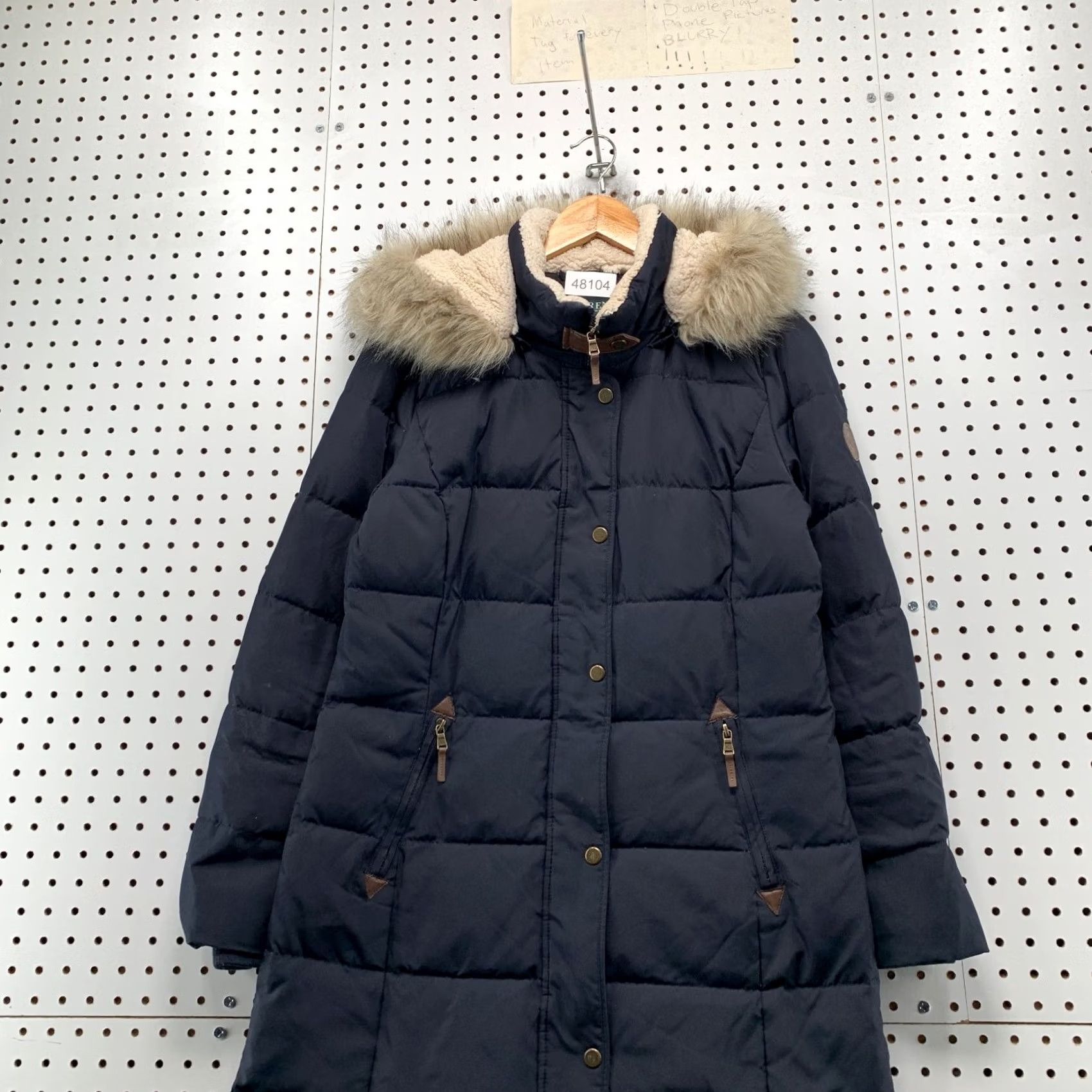 Ralph Lauren VINTAGE LRL Lauren Ralph Lauren Down Puffer Parka Coat Womens S Blue Quilted Sherpa Size S / US 4 / IT 40 - 4 Thumbnail
