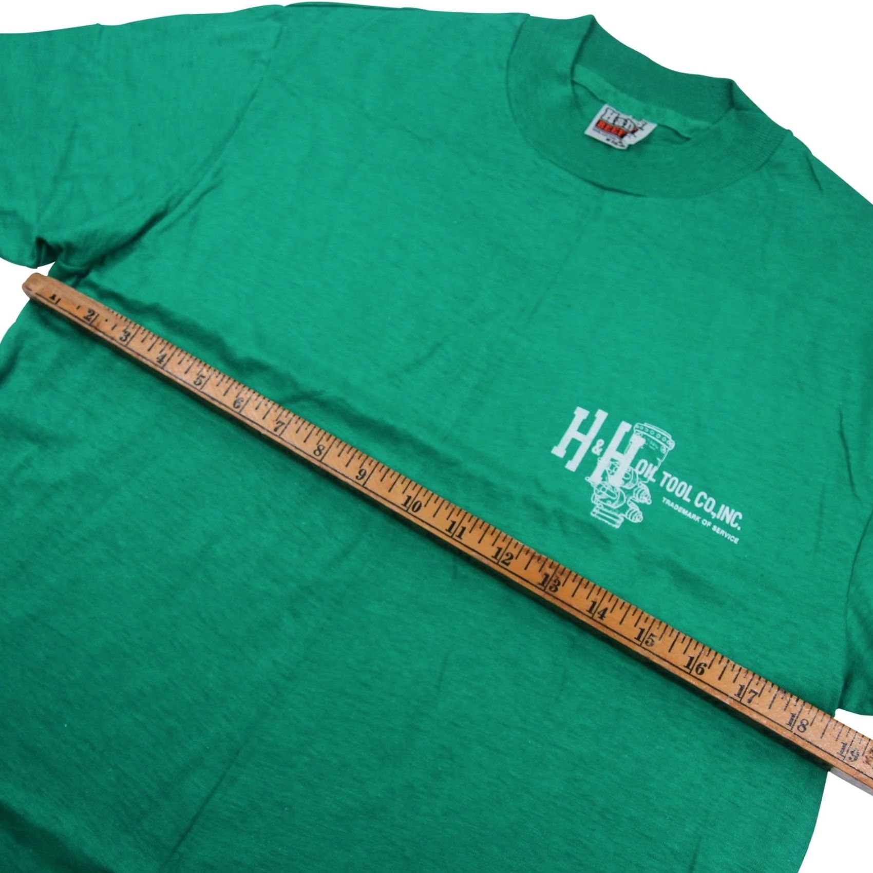 Hanes VINTAGE Hanes T-Shirt Green Mens Medium Graphic H&H Oil Tools Co. Size US M / EU 48-50 / 2 - 5 Thumbnail