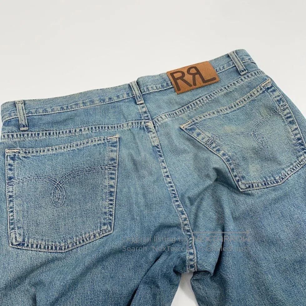 RRL Ralph Lauren vintage rrl 90s washed denim cargo pants. Size US 38 / EU 54 - 5 Thumbnail