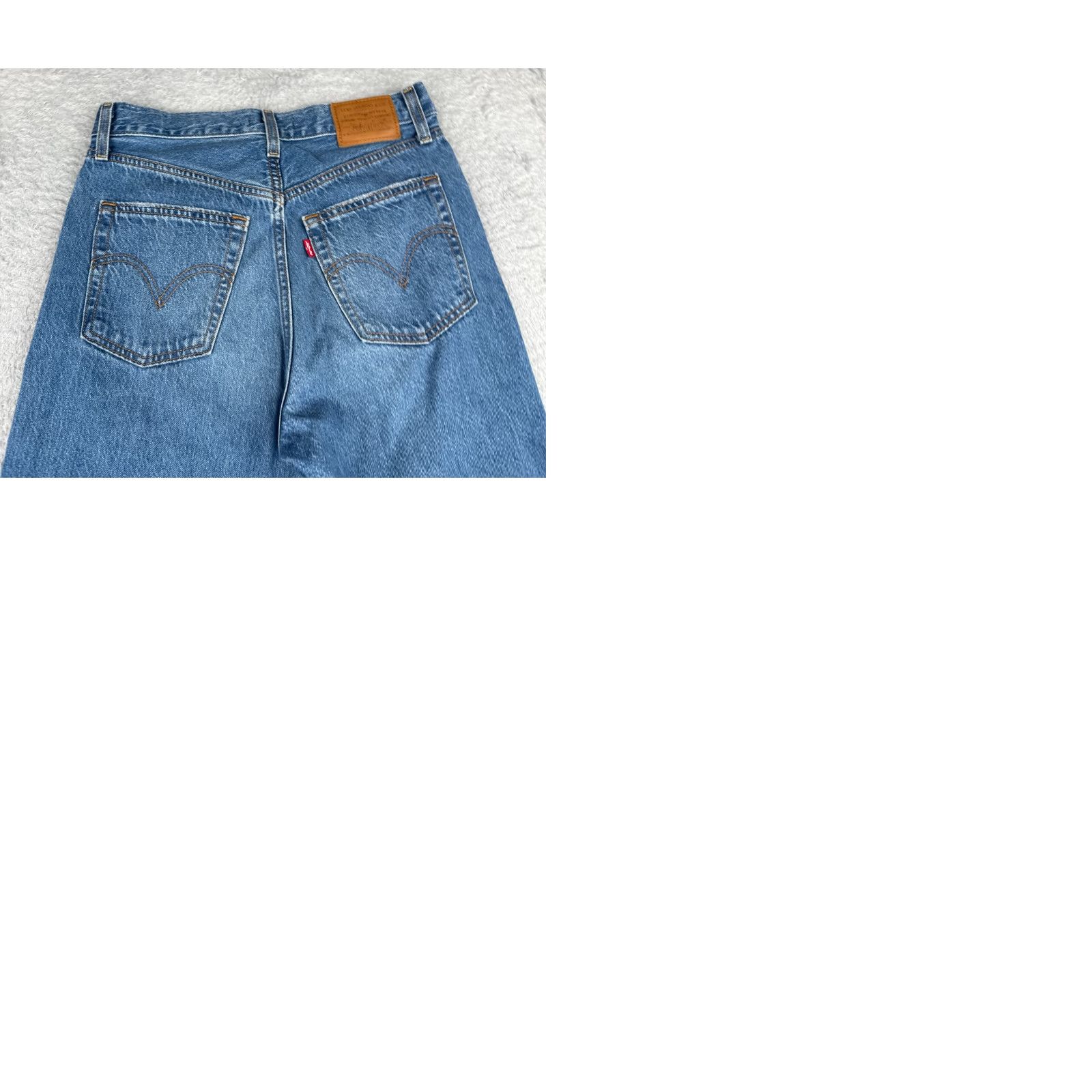 Levi's Levis Premium Jeans Women 28 Blue Big E Ribcage Straight Ankle Cotton 28x27 Size 28" / US 6 / IT 42 - 11 Thumbnail