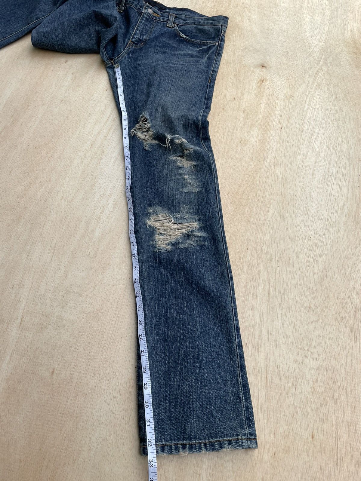 If Six Was Nine × Japanese Brand Japanese Rico Distressed Denim Undercover Style Jeans Size US 33 - 15 Thumbnail