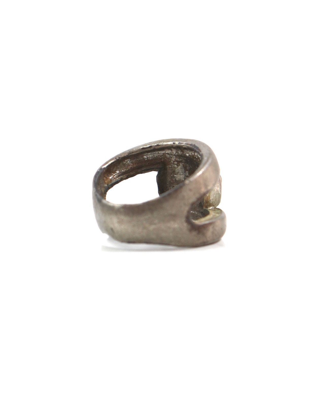 Vintage 2000S JAPANESE MADE FLORAL MOTIF OPEN BAND RING Size ONE SIZE - 3 Thumbnail