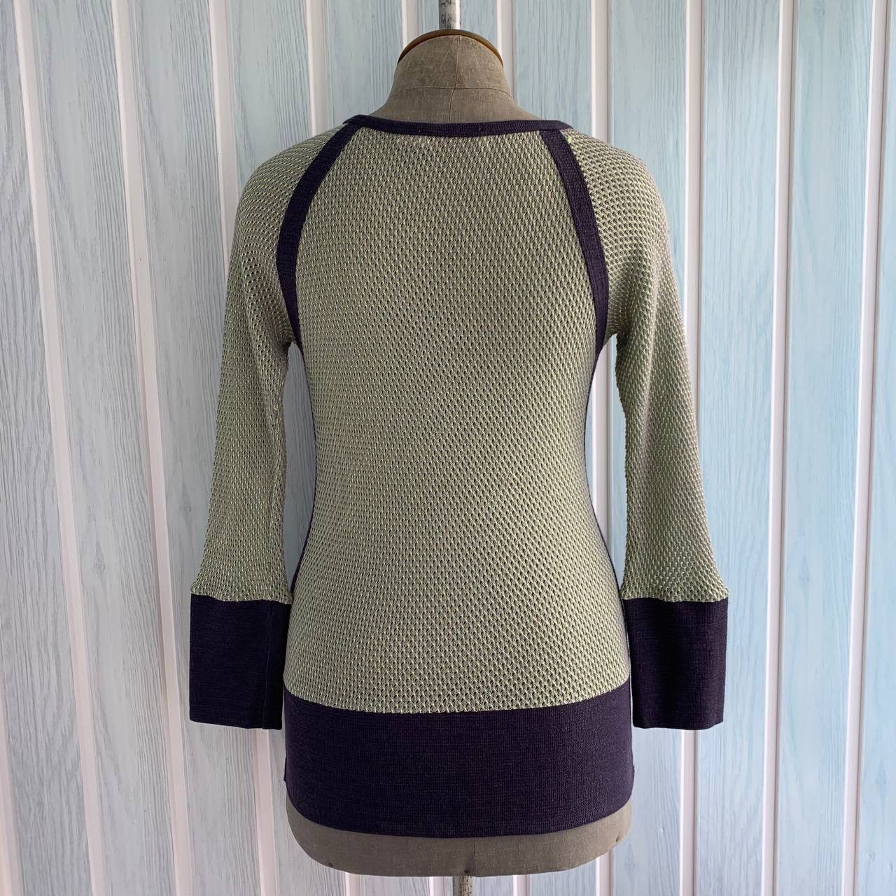 Chloe × Designer × See by Chloe See By Chloe Women’s Cotton & Ramie Multicolor Knit Blouse Size M / US 6-8 / IT 42-44 - 2 Thumbnail