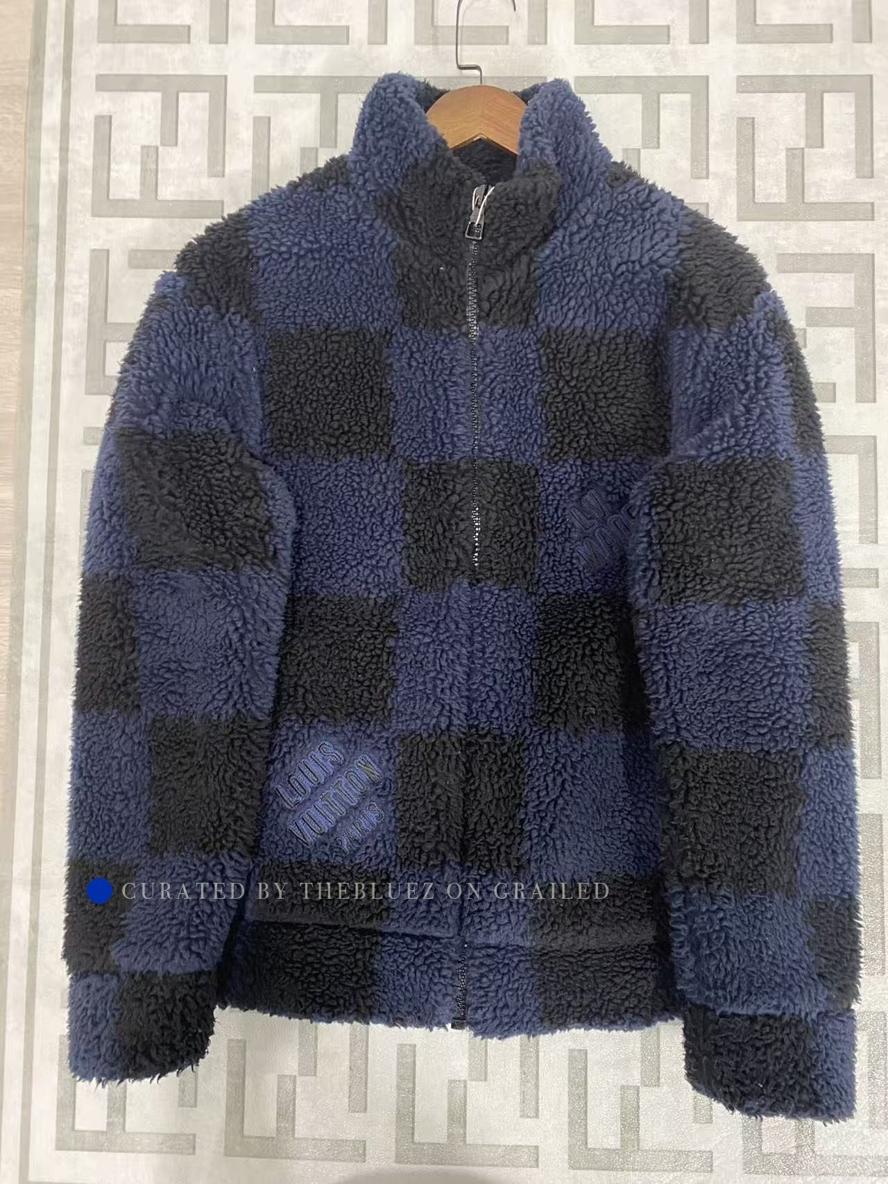 Louis Vuitton Damier Fleece Jacket in Blue, Size M Size US M / EU 48-50 / 2 - 1 Thumbnail
