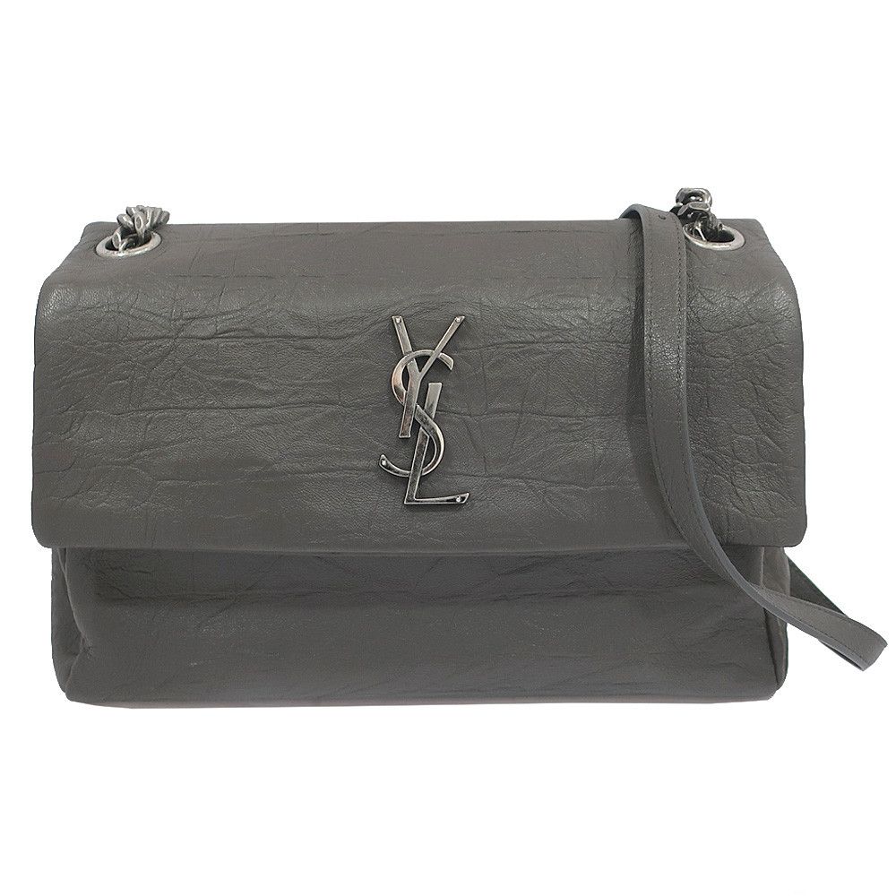 image of YVES YVES Saint Laurent West Hollywood Chain Shoulder Charcoal Gray in Grey, Women's