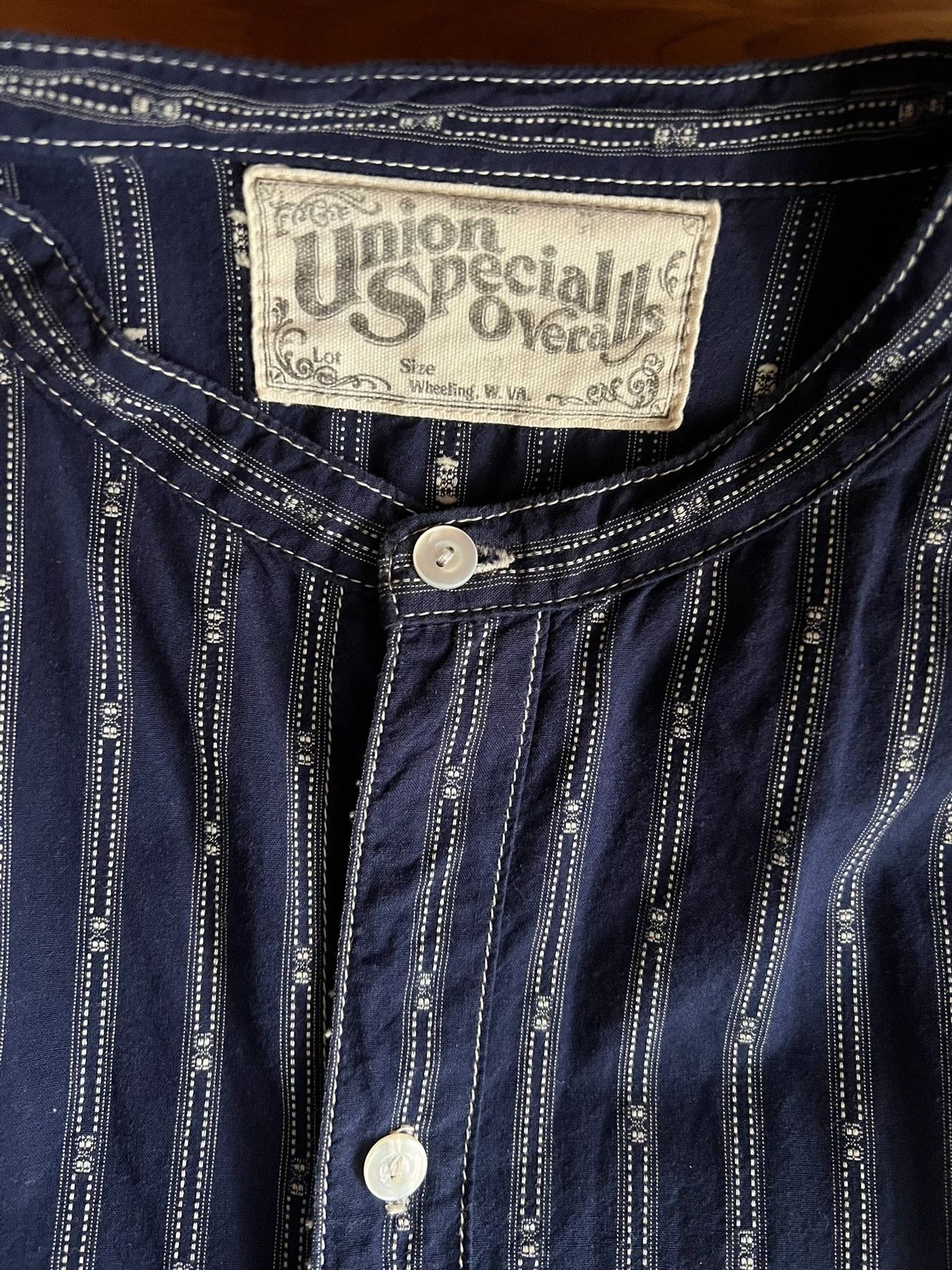Freewheelers Freewheelers Vintage Indigo Stripe Shirt Size US XS / EU 42 / 0 - 9 Thumbnail