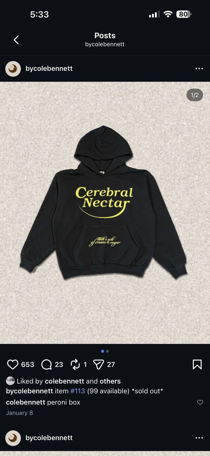 Other by cole bennett cerebral nextar hoodie Size US M / EU 48-50 / 2 - 4 Thumbnail