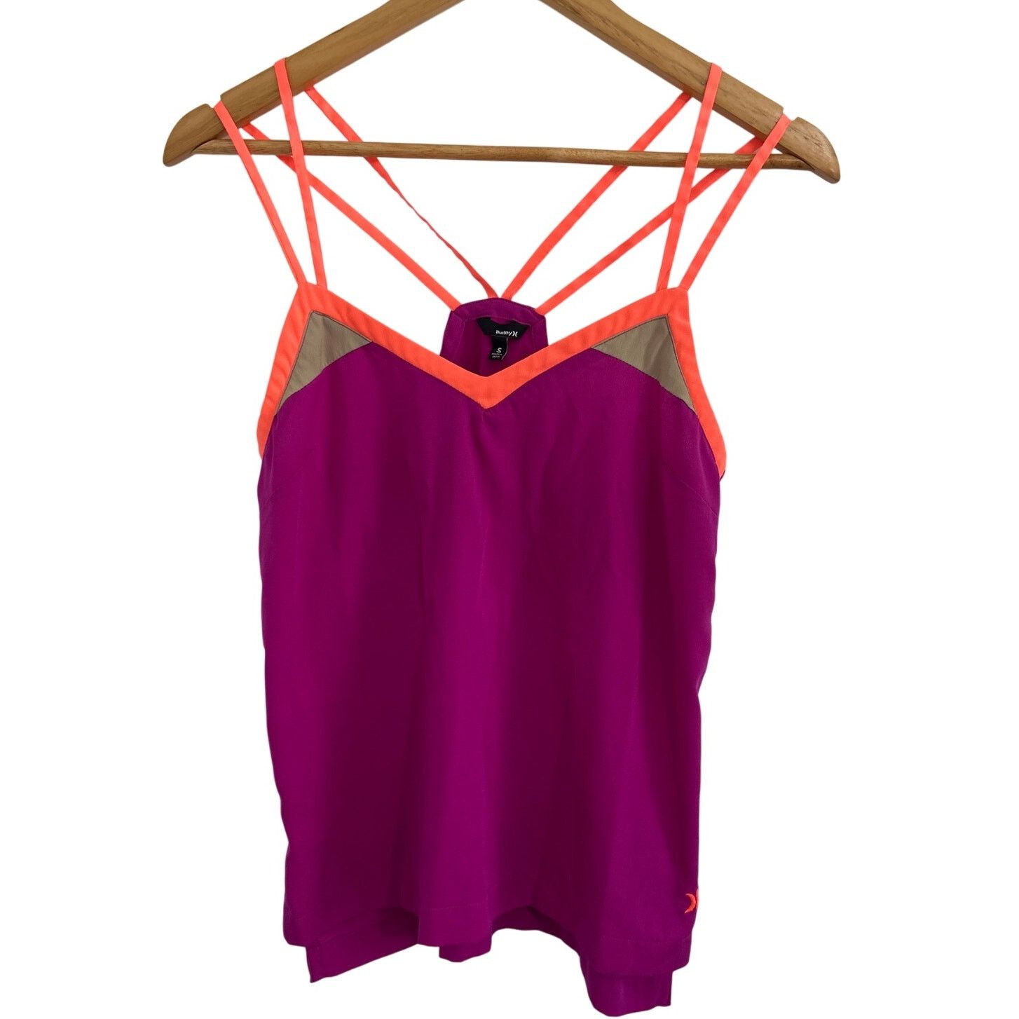 Hurley Hurley Strappy Tank Top Racer Back Small Purple Neon Orange Size S / US 4 / IT 40 - 1 Thumbnail