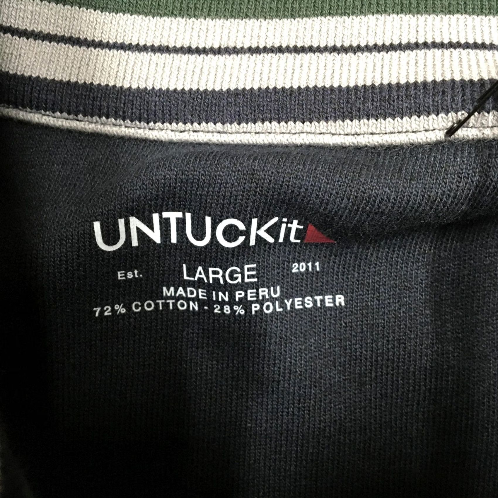 UNTUCKit UNTUCKit Sweatshirt Mens Large Navy 1/4 Zip Mock Neck Corral Pullover Navy Blue Pullover Mens Large 1/4 Zip ZIP Mock Neck Corral Pullover Size US L / EU 52-54 / 3 - 6 Thumbnail