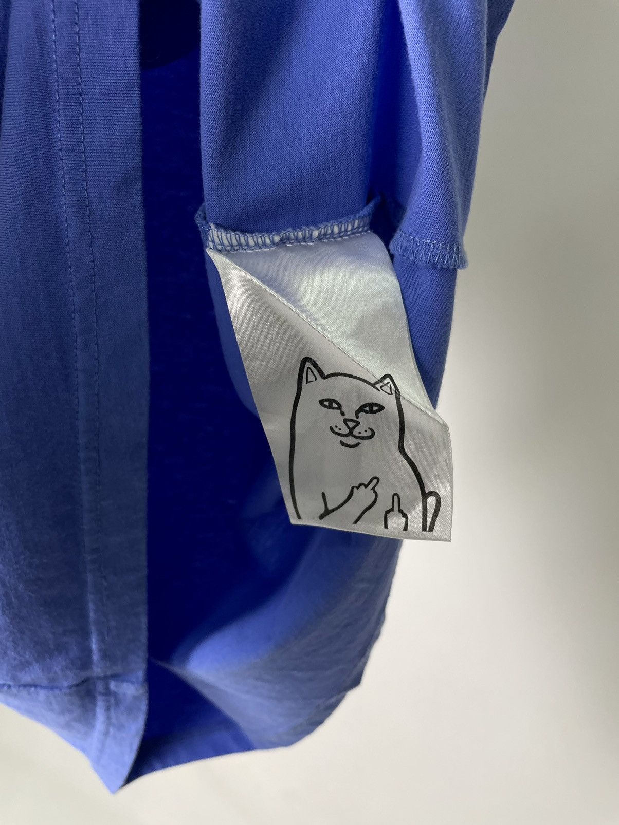 RIPNDIP Ripndip 😸 Must be Nice Collar Logo Blue Basic tee T shirt Size US L / EU 52-54 / 3 - 6 Thumbnail