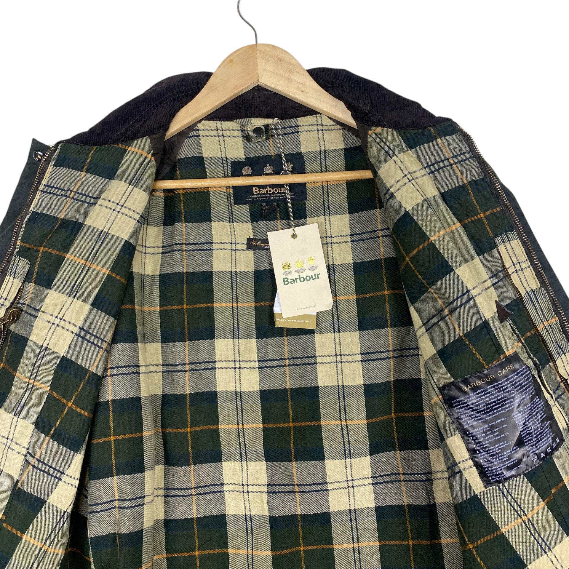 Barbour 💥 VINTAGE BARBOUR OLIVE BEDALE WAXED JACKET Size US L / EU 52-54 / 3 - 12 Thumbnail