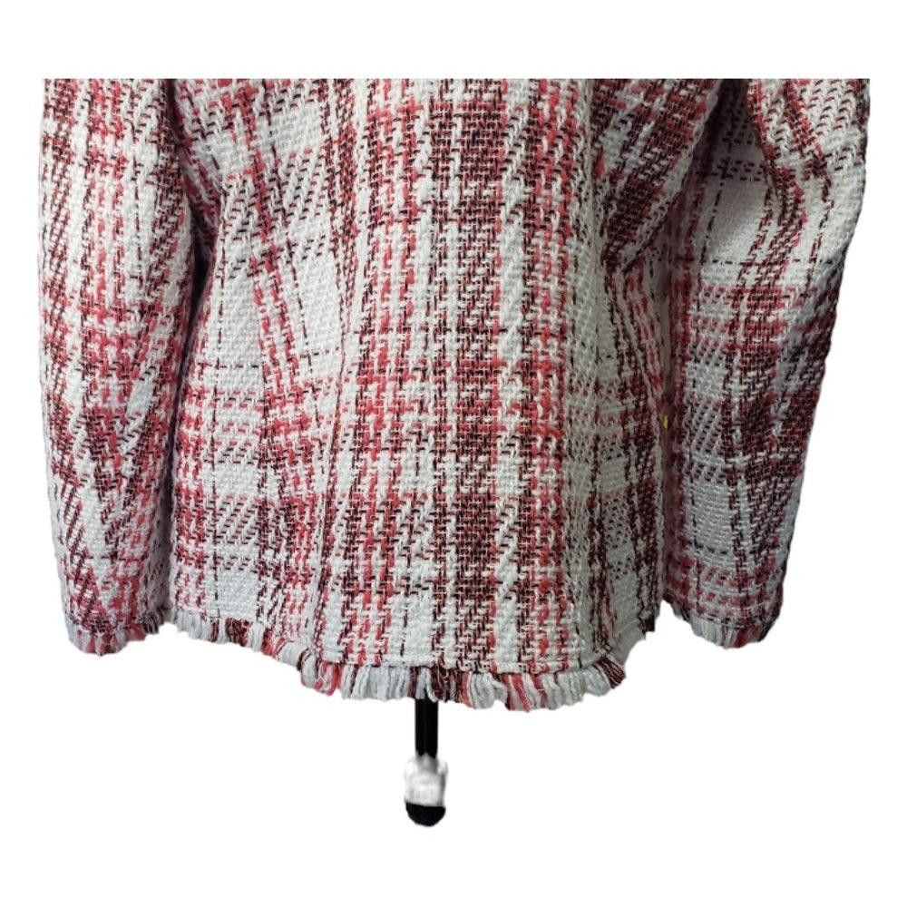 Designer CT1106 Halogen Ladies Fringed Open Blazer with Pockets Size M / US 6-8 / IT 42-44 - 7 Thumbnail
