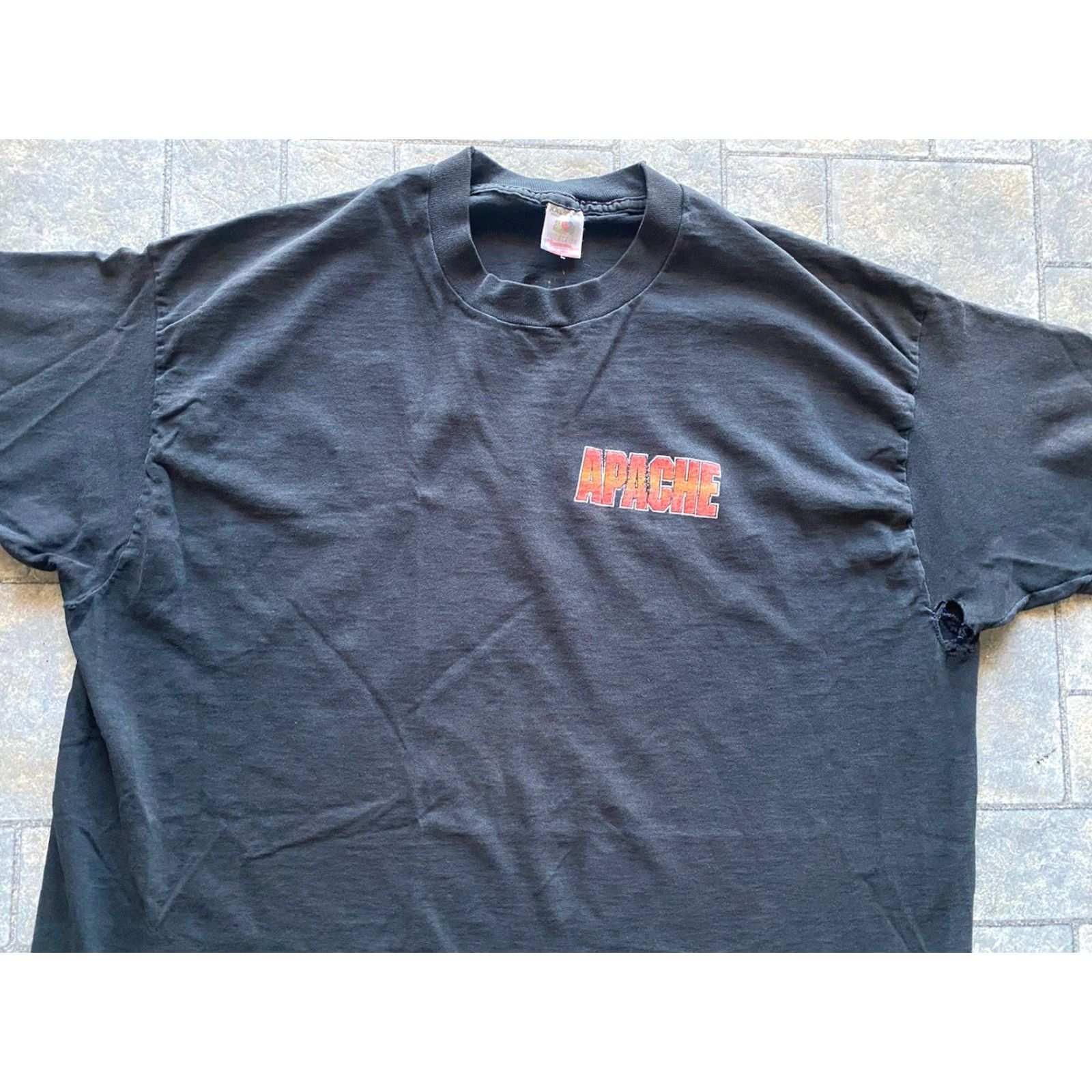 Fruit Of The Loom VINTAGE Fruit Of The Loom Single Stitch T Shirt 1992 Apache Helicopter AH-64 Mens 2XL Black 90s Military Shortsleeve Size US XXL / EU 58 / 5 - 6 Thumbnail