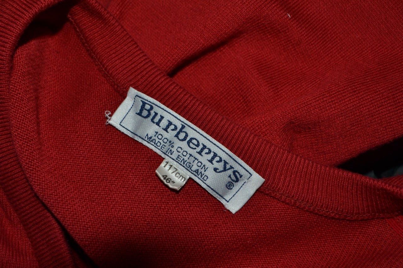 Burberry × Vintage Burberrys Sweater V-Neck Long Sleeve Size 117/46 XL Size US XL / EU 56 / 4 - 7 Thumbnail