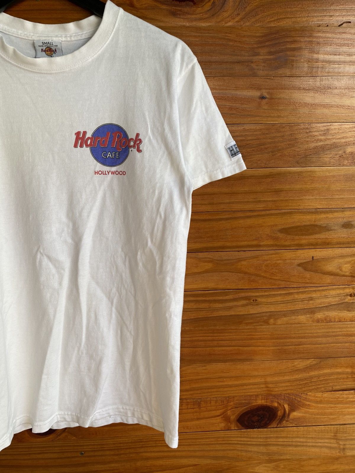 Hard Rock Cafe Vintage Hard Rock Cafe Hollywood T-Shirt White 90s Made USA Size US S / EU 44-46 / 1 - 8 Thumbnail
