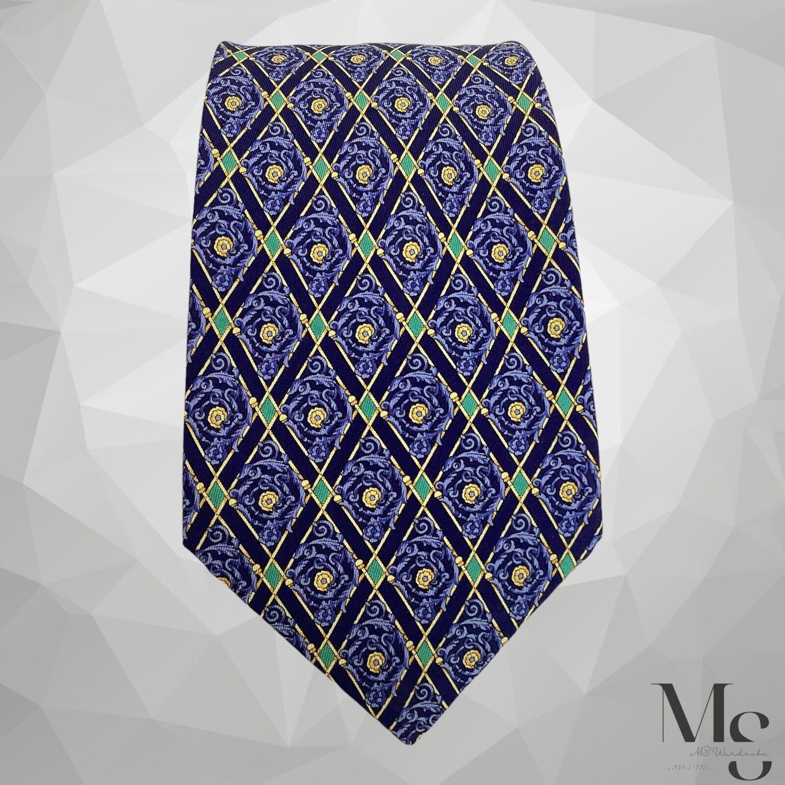 Thomas Pink THOMAS PINK MILLENIUM COLLECTION Purple Baroque Silk Tie Size ONE SIZE - 3 Thumbnail