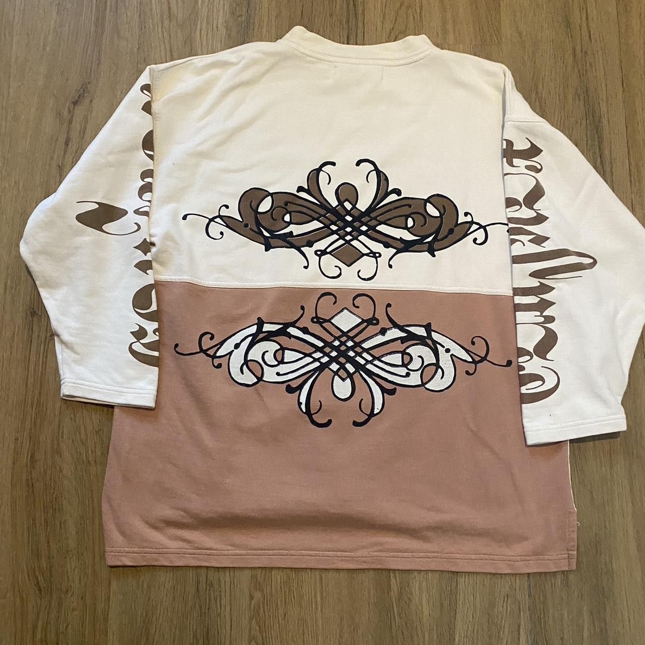 Other Cream and brown long sleeve shirt Rap Hip Hop Size US L / EU 52-54 / 3 - 1 Thumbnail