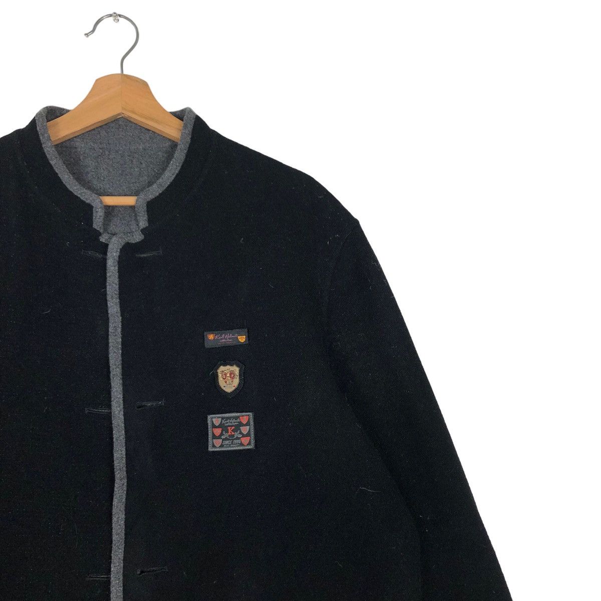 Japanese Brand 🔥Vintage Wool Work Jacket Button Karl Helmut Big Logo Size US M / EU 48-50 / 2 - 6 Thumbnail