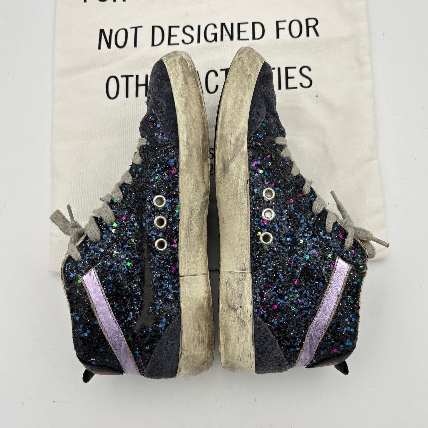 Golden Goose Golden Goose Midstar Glitter Sneakers Shoes Women's 37 US 7 Size US 7 / IT 37 - 7 Thumbnail