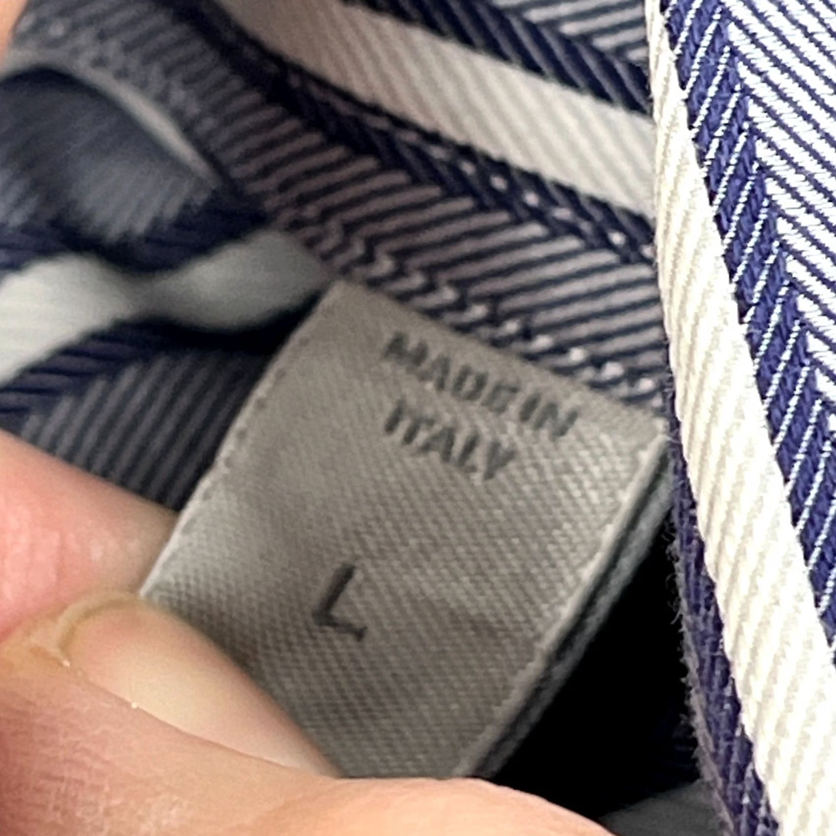 Ermenegildo Zegna Ermenegildo Zegna Dress Shirt Large Blue Striped Twill Barrel Cuff Italy Men's Size 42R - 3 Thumbnail