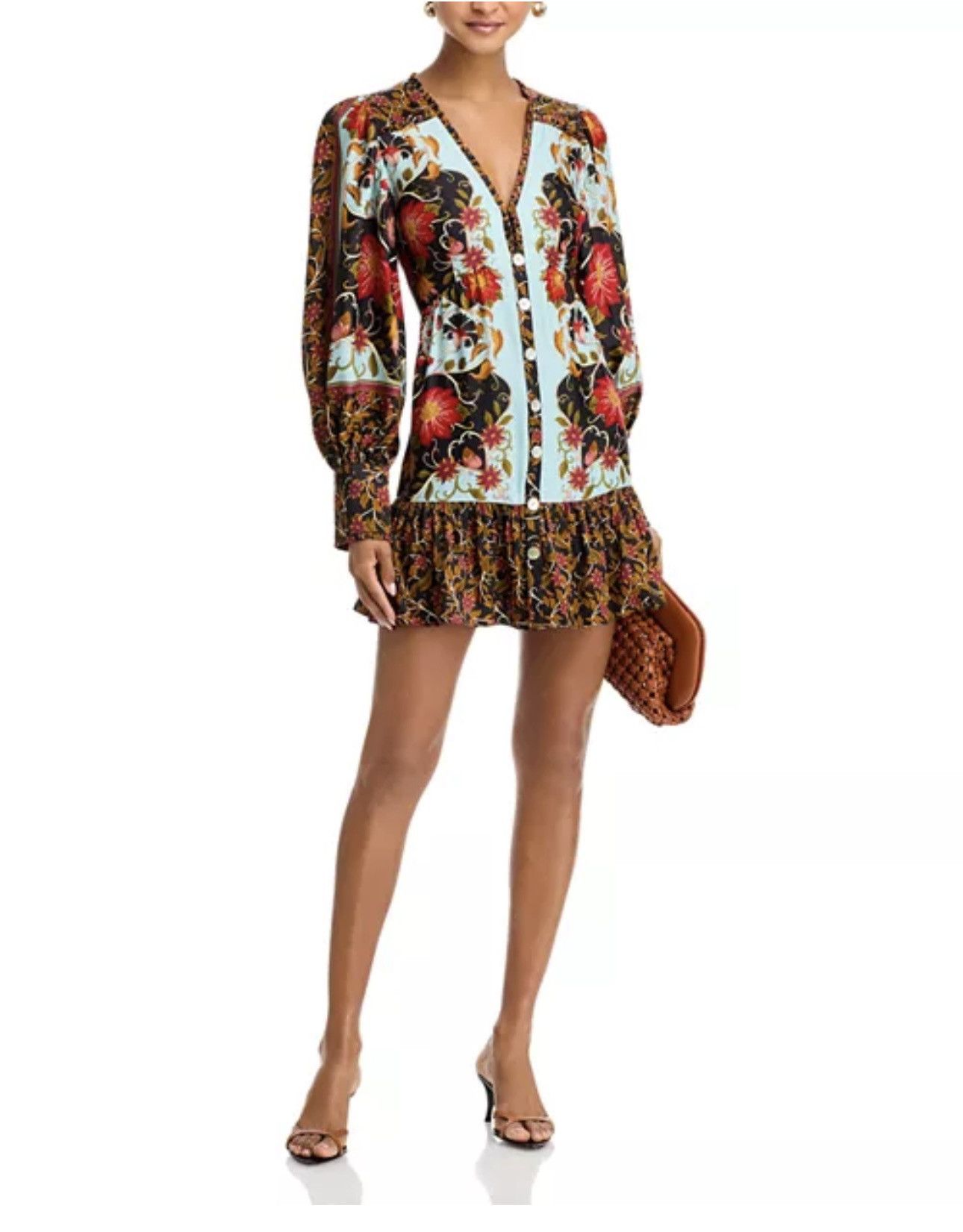 Farm Rio Farm Rio Flowing Beauty Mini Dress Size S / US 4 / IT 40 - 3 Thumbnail