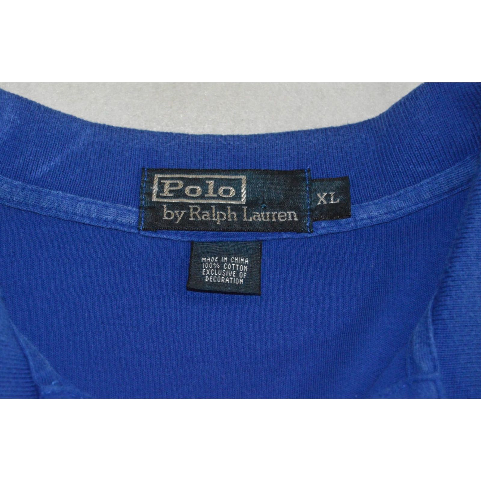 Ralph Lauren VINTAGE Ralph Lauren Polo Shirt Polo Blue XL Cotton Men Polo SS Shirt Embroidered Pony Logo Classic 4 Seasons Men’s Polo Size US XL / EU 56 / 4 - 3 Thumbnail