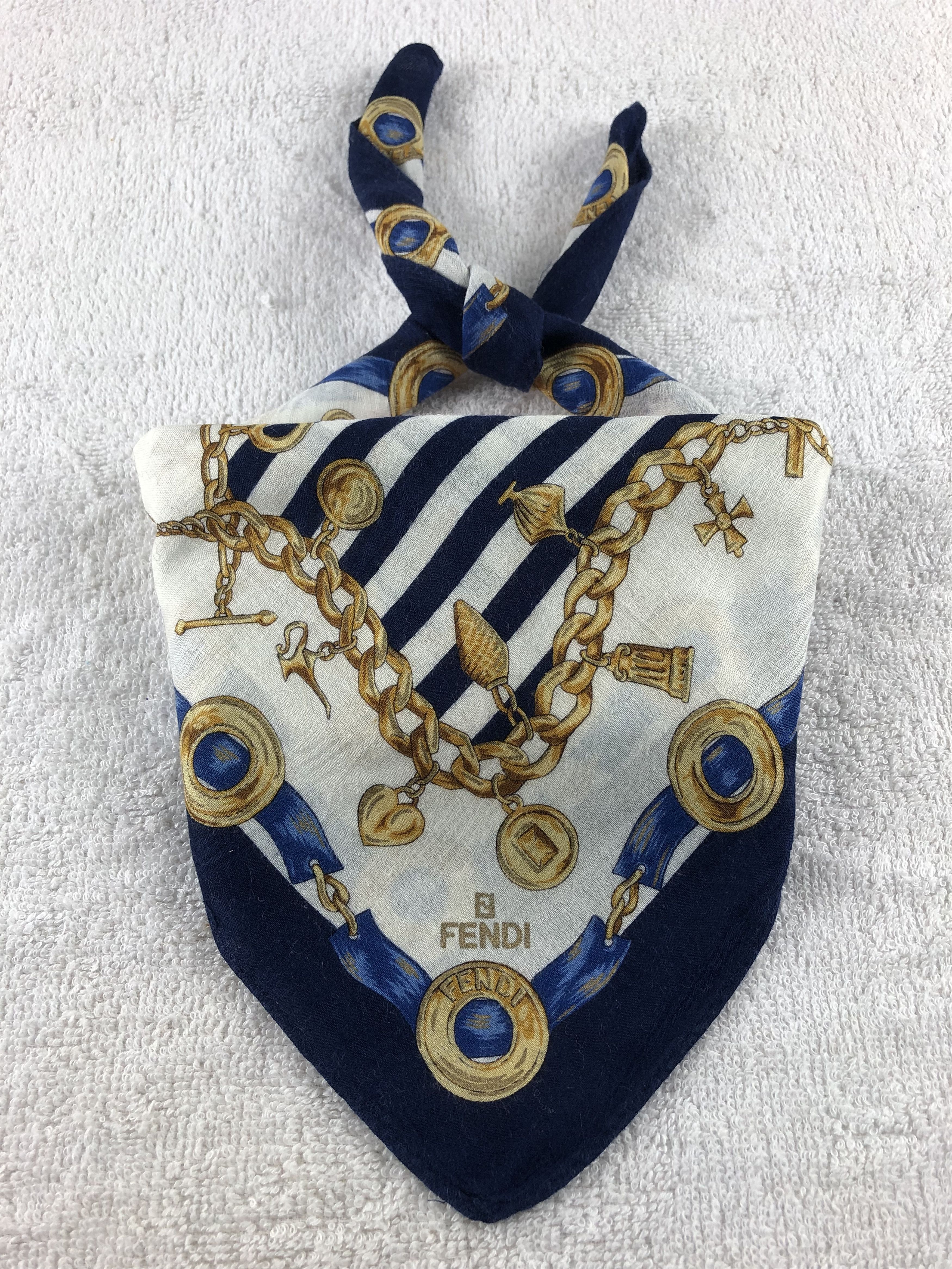Vintage Vintage Fendi Handkerchief / Bandana / Neckerchief A1741 Size ONE SIZE - 1 Thumbnail
