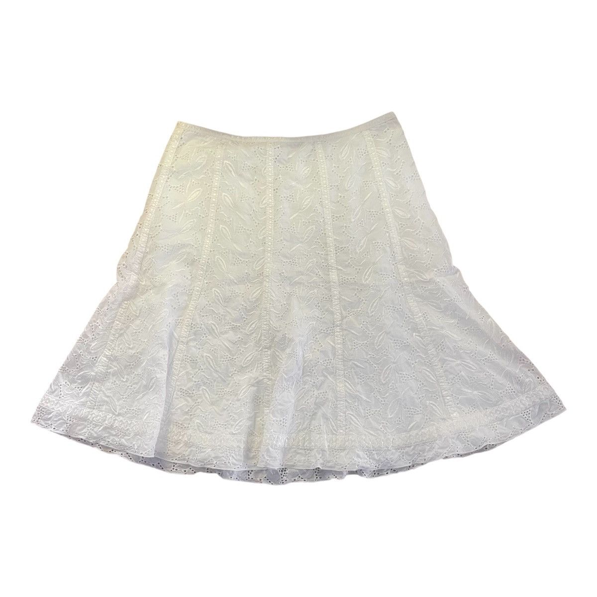 Nygard Nygard Collection skirt Womens Sz 10 White embroidery Lined Size 32" / US 10 / IT 46 - 1 Thumbnail