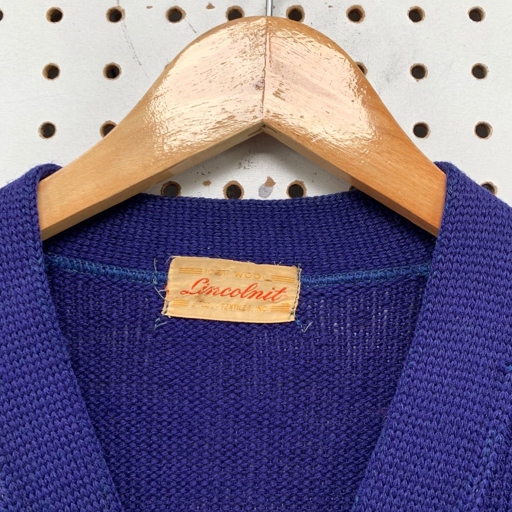 Vintage VINTAGE Lincolnit Cardigan Wool Knit Button Mens Blue 50s Wool Knit Cardigan M Vintage 1951 Size US M / EU 48-50 / 2 - 5 Thumbnail