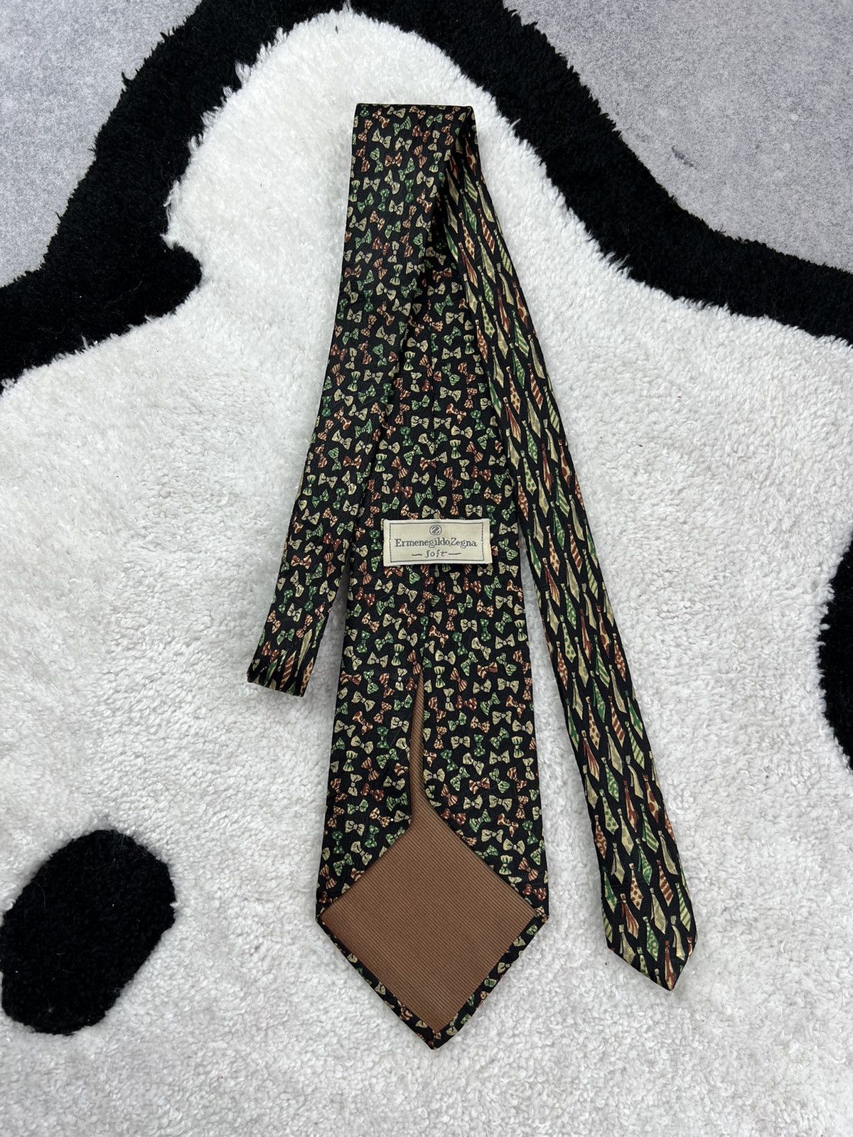 Ermenegildo Zegna Vintage Ermenegildo Zegna Silk Geometric Luxury Tie Size ONE SIZE - 4 Thumbnail