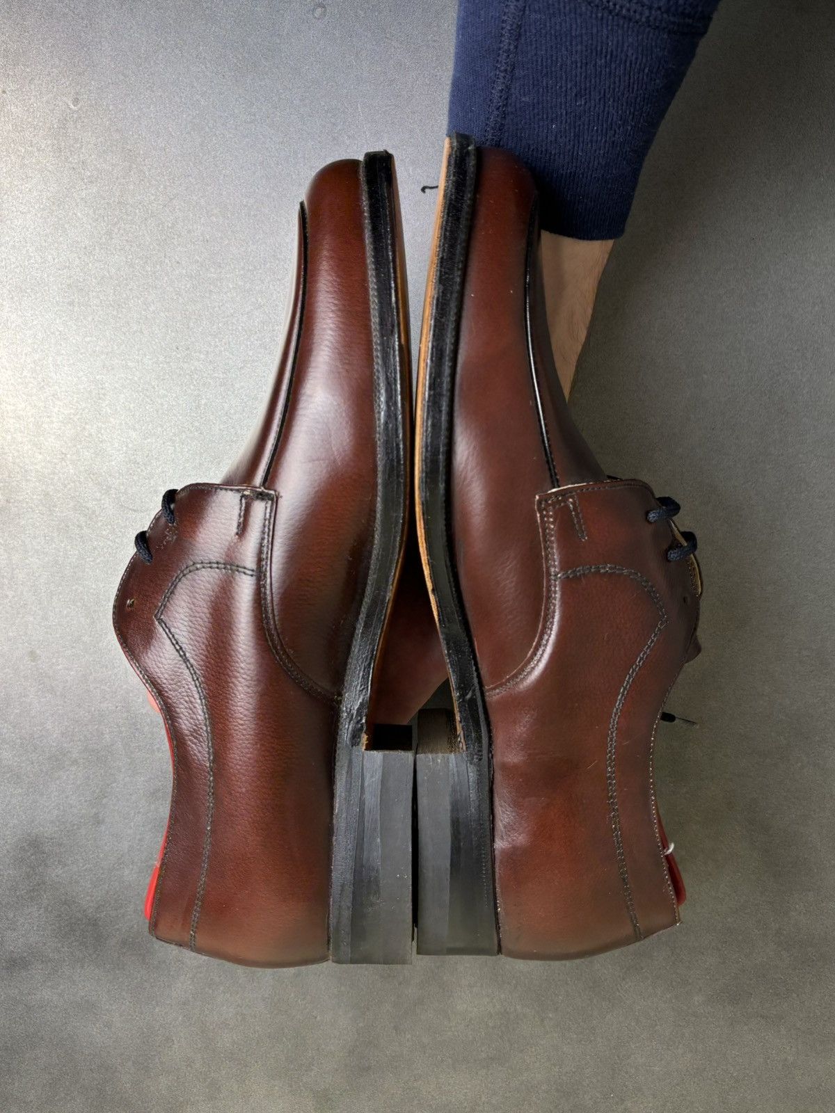 Eaton × Leather × Vintage 1960s Vintage Loafers 1970s Leather Moc Toe Size US 9 / EU 42 - 15 Thumbnail