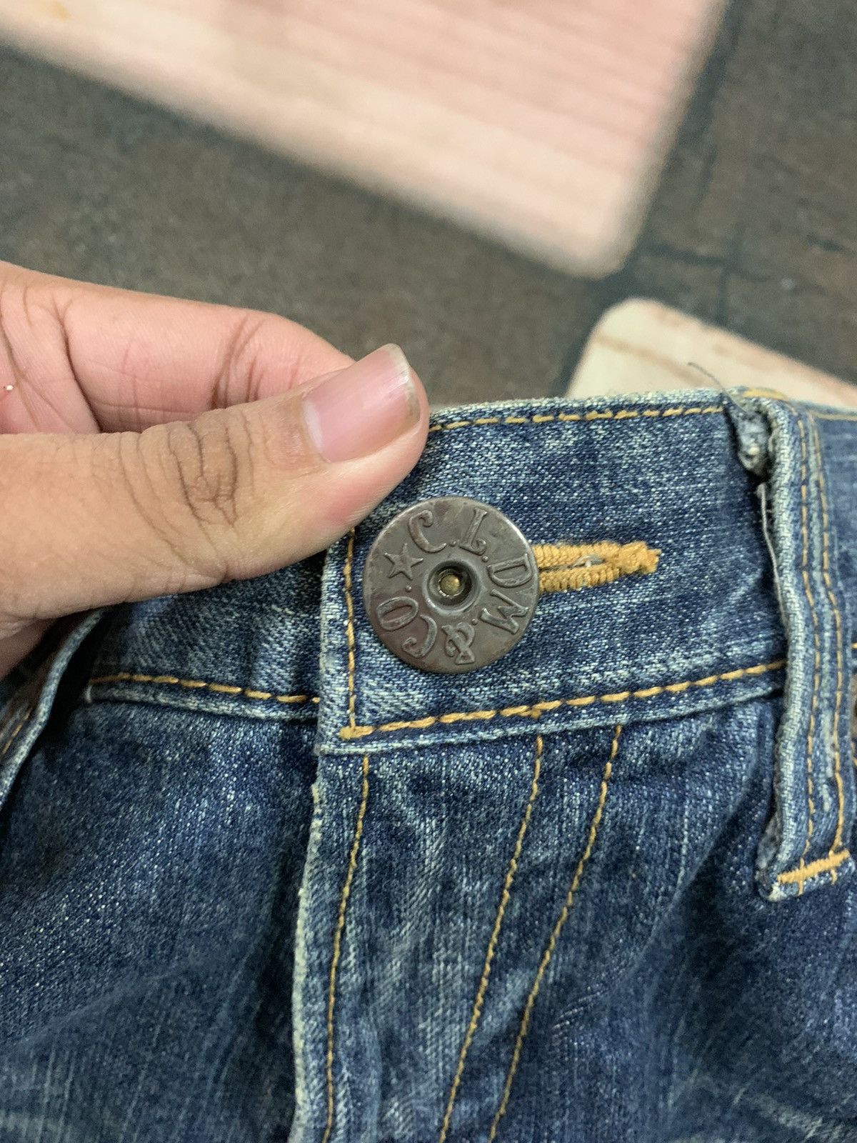 If Six Was Nine × Japanese Brand × Le Grande Bleu (L.G.B.) BAGGY CO&LU denim distressed rust Size US 34 / EU 50 - 5 Thumbnail