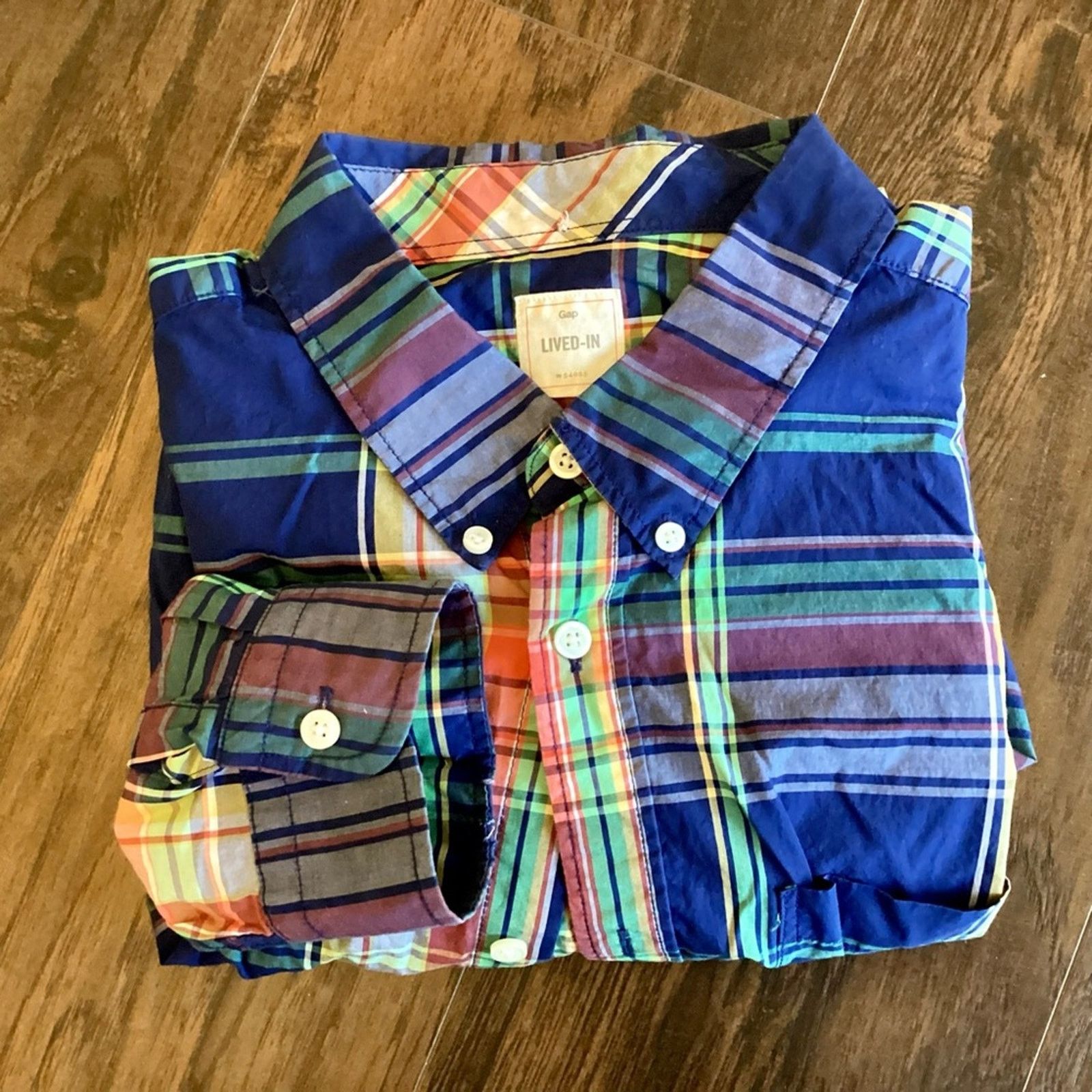 Gap GAP Plaid Lived-In Button Down Size US XL / EU 56 / 4 - 1 Thumbnail