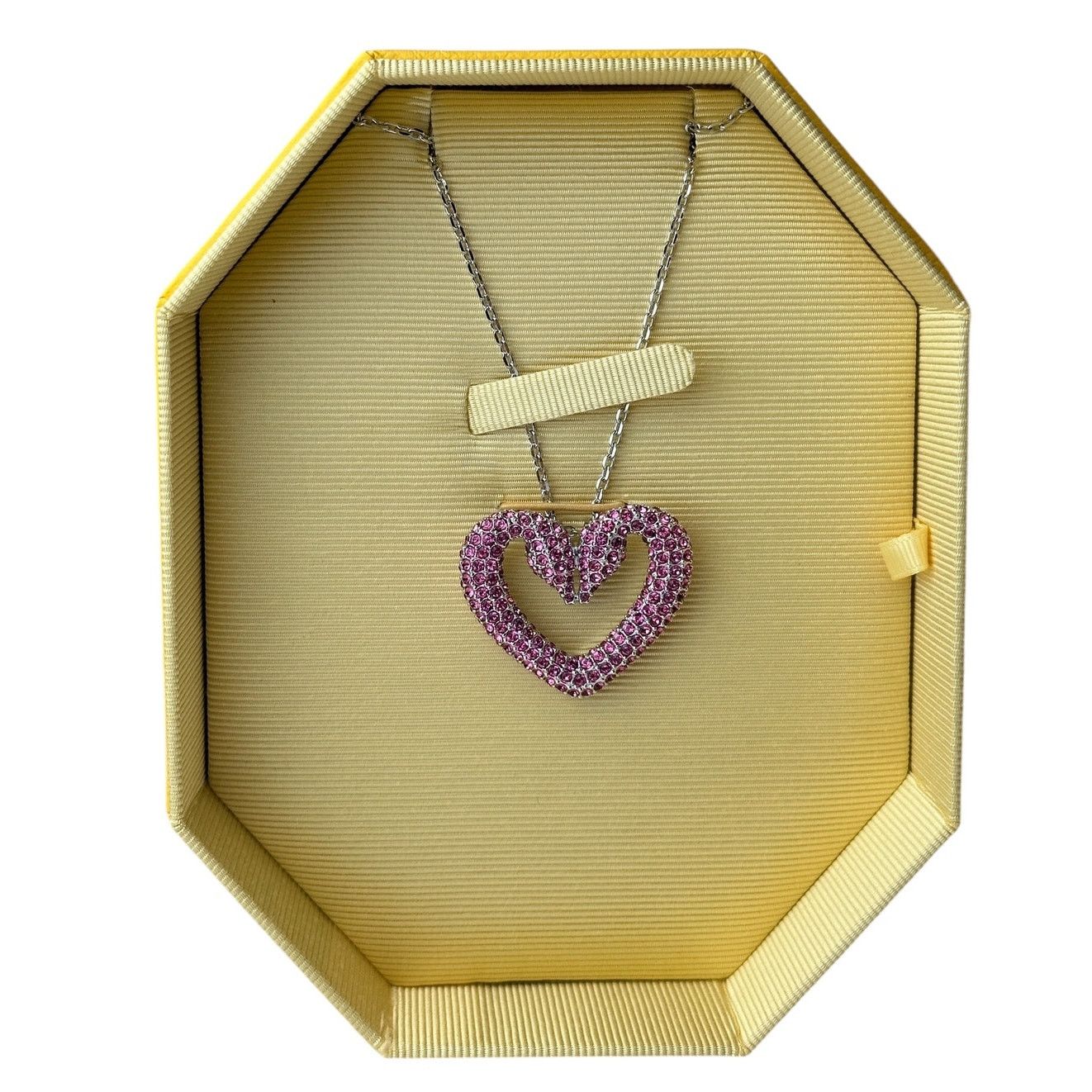 Swarovski Swarovski Sublima Pendant (Pink) Swan Heart, Large, Necklace Size ONE SIZE - 1 Thumbnail