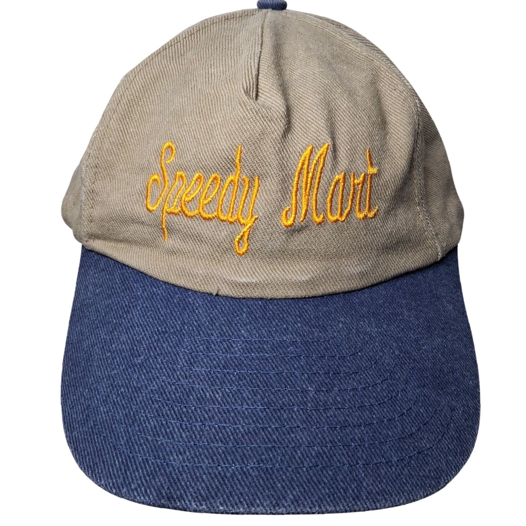 GAS VINTAGE Nissin Cap Baseball Cap Hat One Size Beige Canvas Speedy Mart Gas Station Retro Adjustable Snap Back Men Size ONE SIZE - 3 Thumbnail