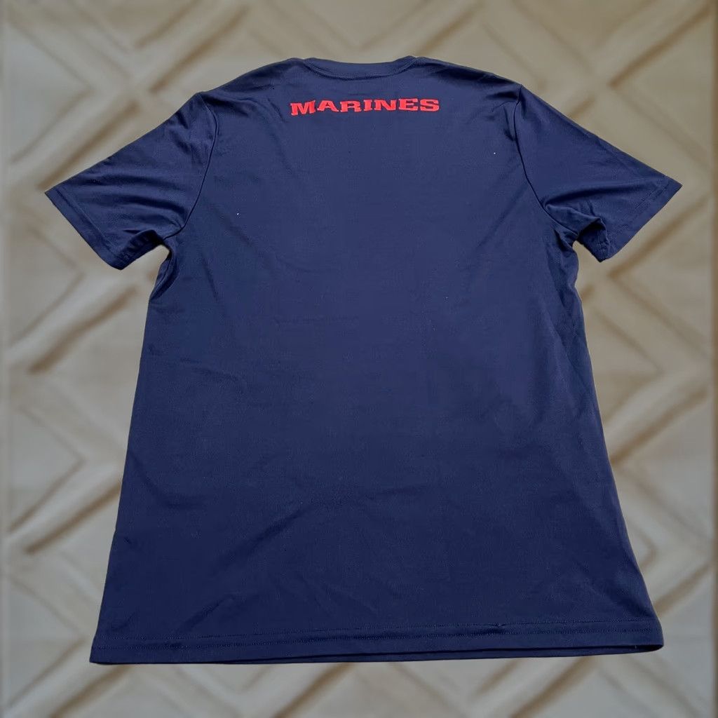 Vintage View Sports Marines Active T-Shirt Womens M Navy Blue Crew Neck Graphic Short Sleeve Shirt Mens? Size M / US 6-8 / IT 42-44 - 1 Thumbnail