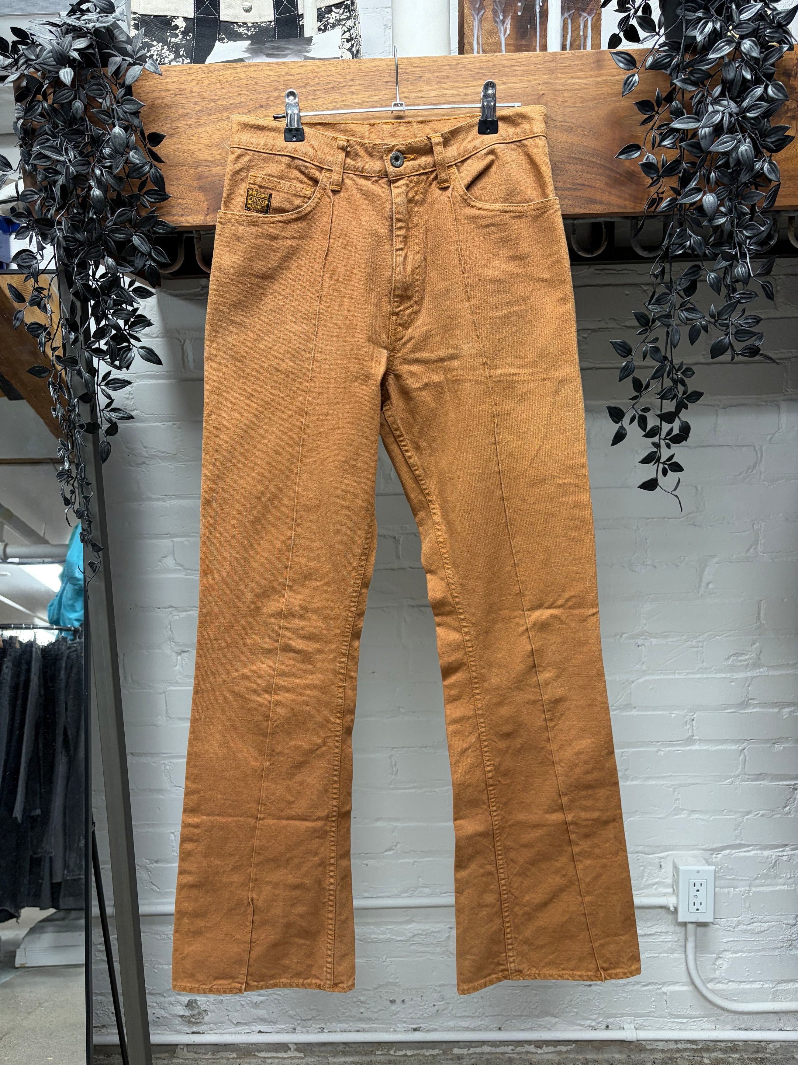 Kapital Kapital ‘Rat Flare’ Pleated Orange Japanese Denim Size US 30 / EU 46 - 1 Thumbnail