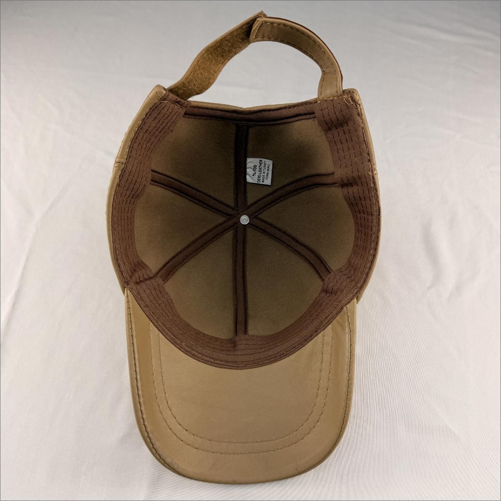 Other Luxury Genuine Leather Baseball Cap - Beige / Tan - NWOT Size ONE SIZE - 6 Thumbnail