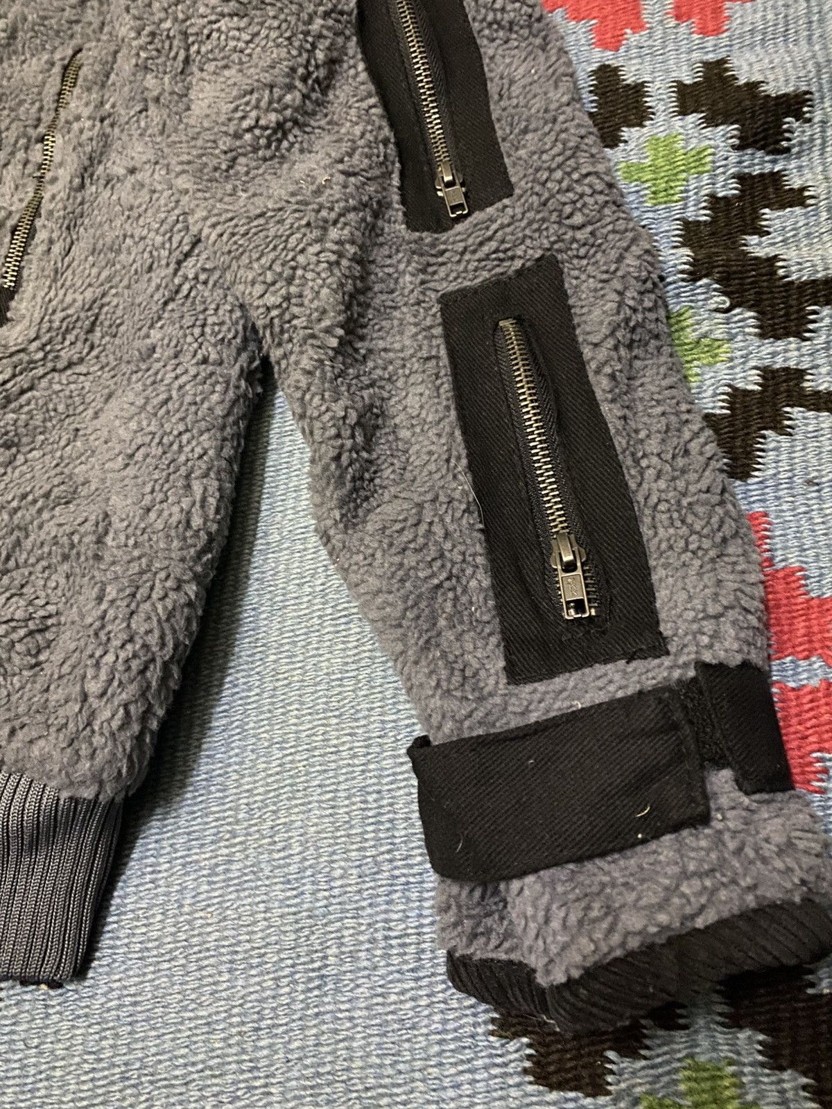 Japanese Brand YUU-LEEN MULTI ZIPPER POCKET FLEECE HOODIE Size US M / EU 48-50 / 2 - 5 Thumbnail